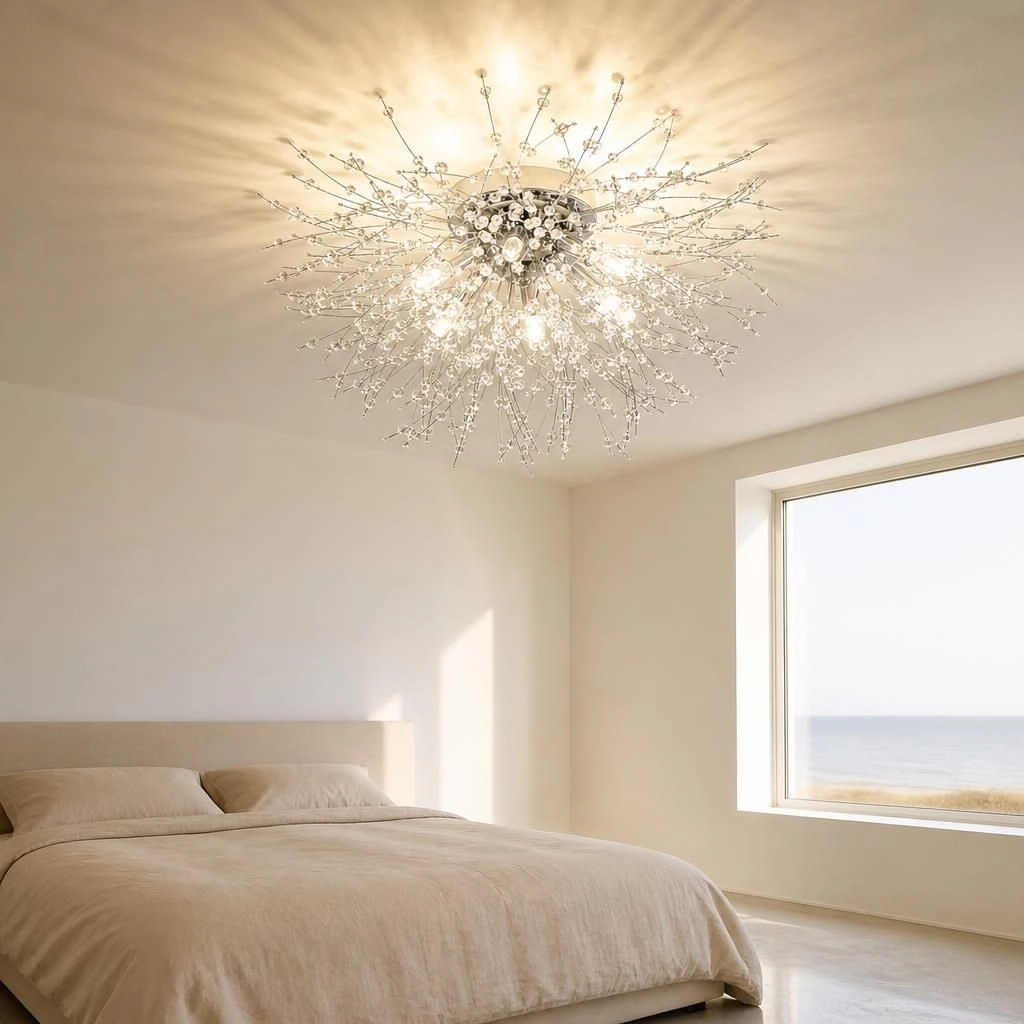 ELEMENT ACE Compact Crystal Flush Mount Ceiling Light