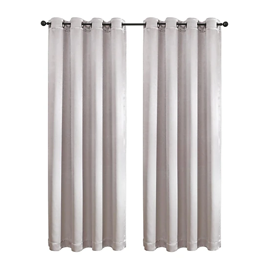 Kate Aurora 1 Piece Riyadh Light Filtering Grommet Top Embossed Diamond Jacquard Window Curtain Panel