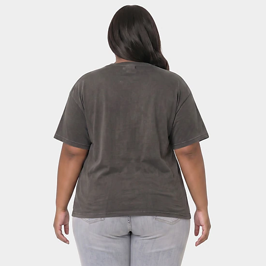 Simply Sage Market - Women's Plus Sized Garment Dyed Graphic T-Shirt - Take Me to the Pumpkin Patch Stripes