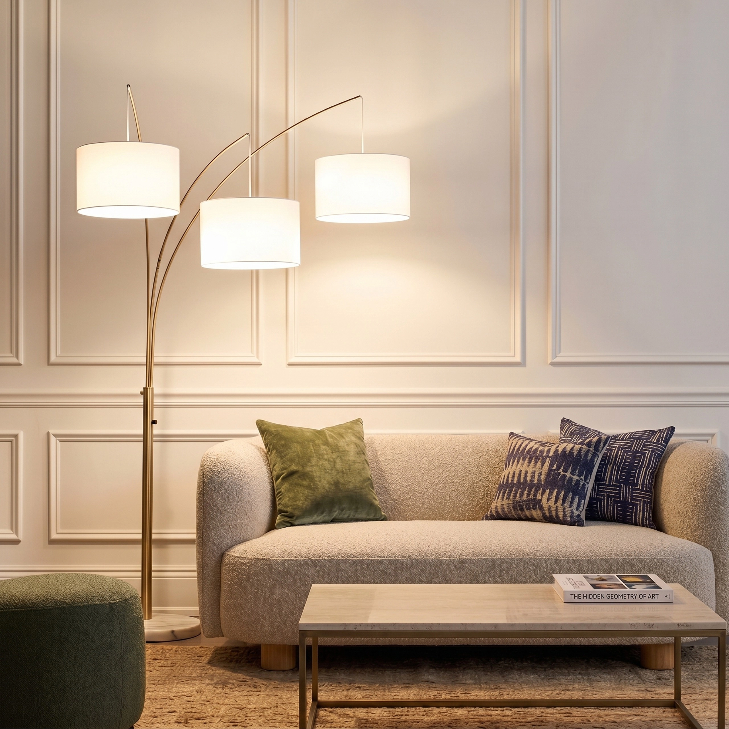 Brightech Trilage Marble Adjustable Floor Lamp