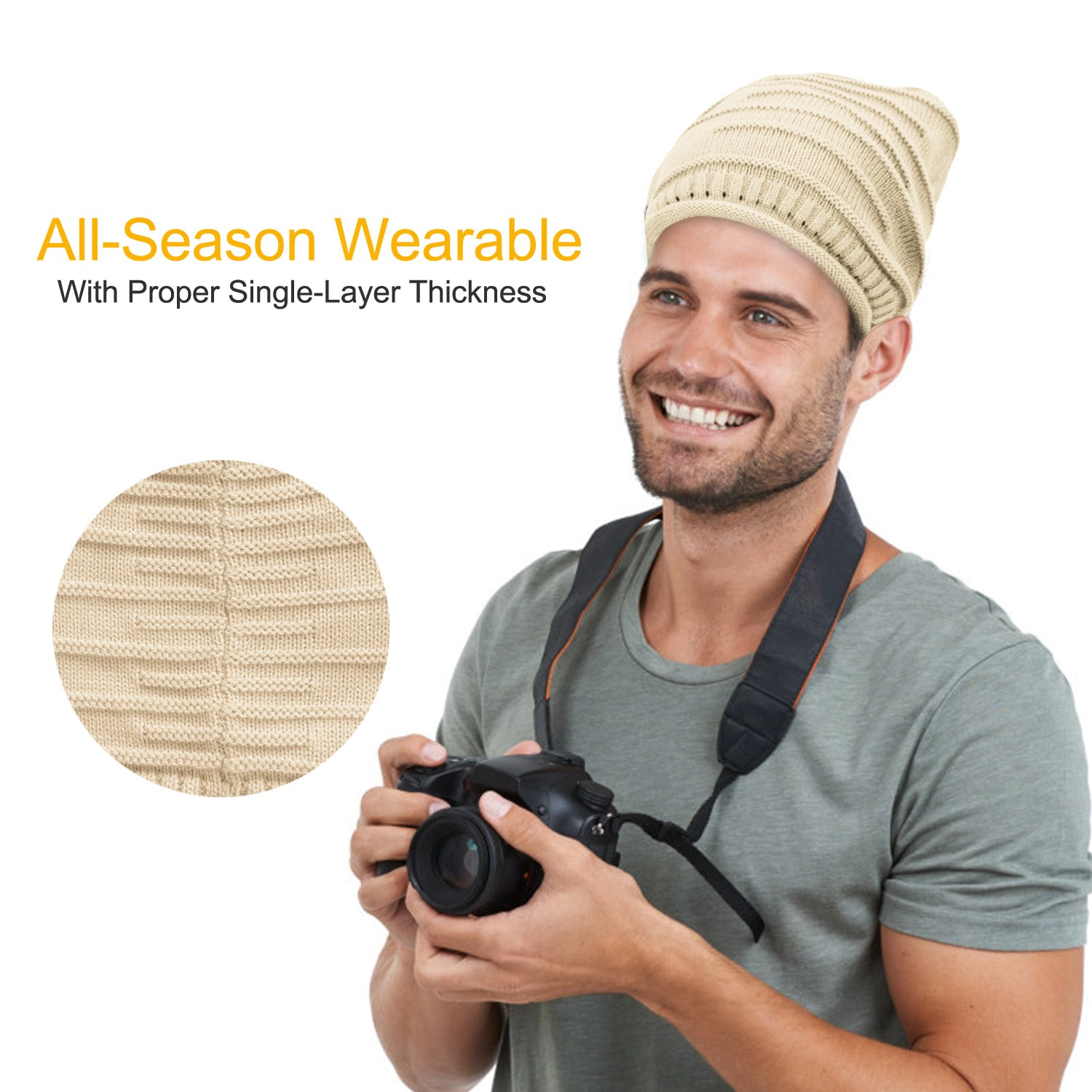 GBruno Slouchy Knit Beanie Hat