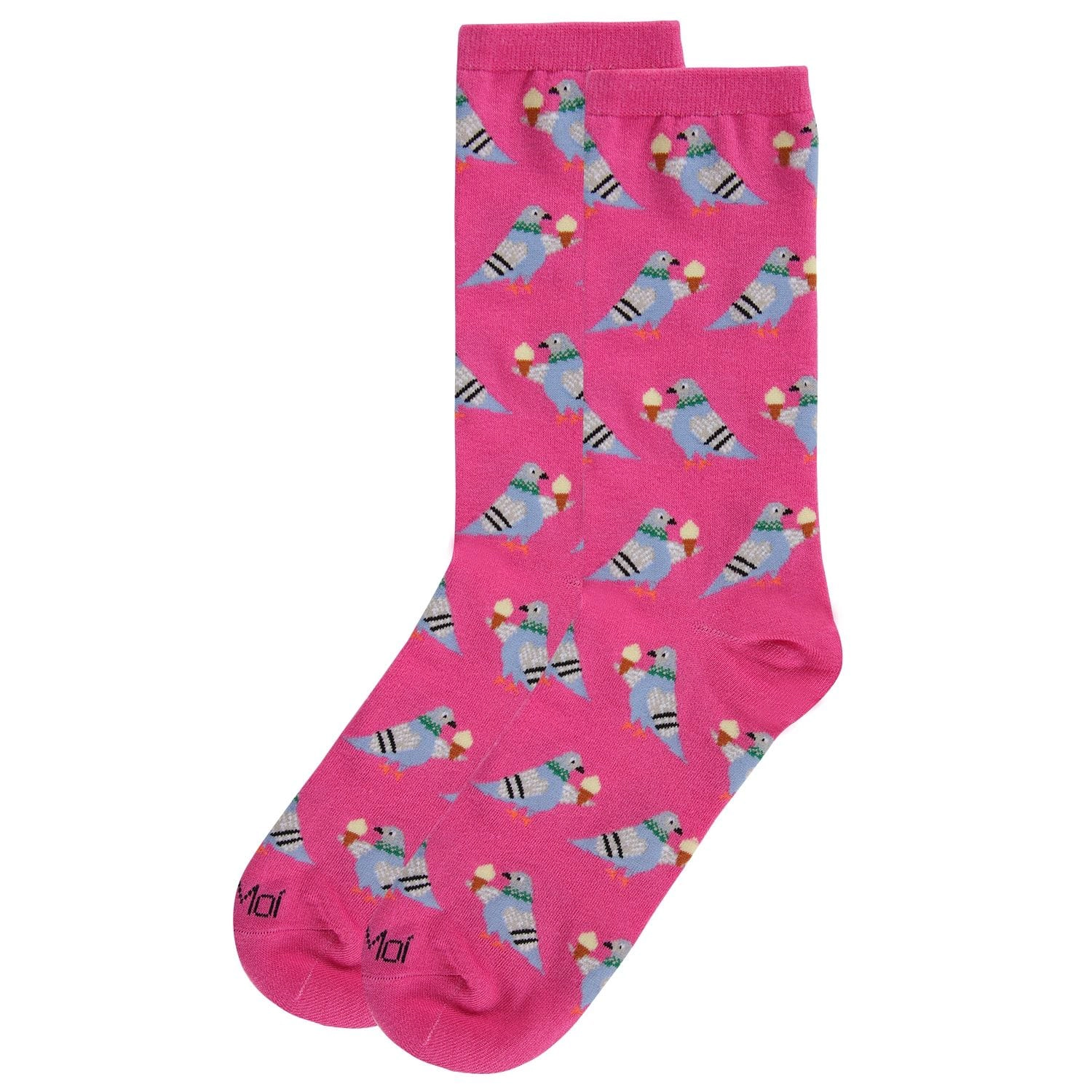MeMoi Feed the NYC Pigeons Bamboo Blend Crew Socks