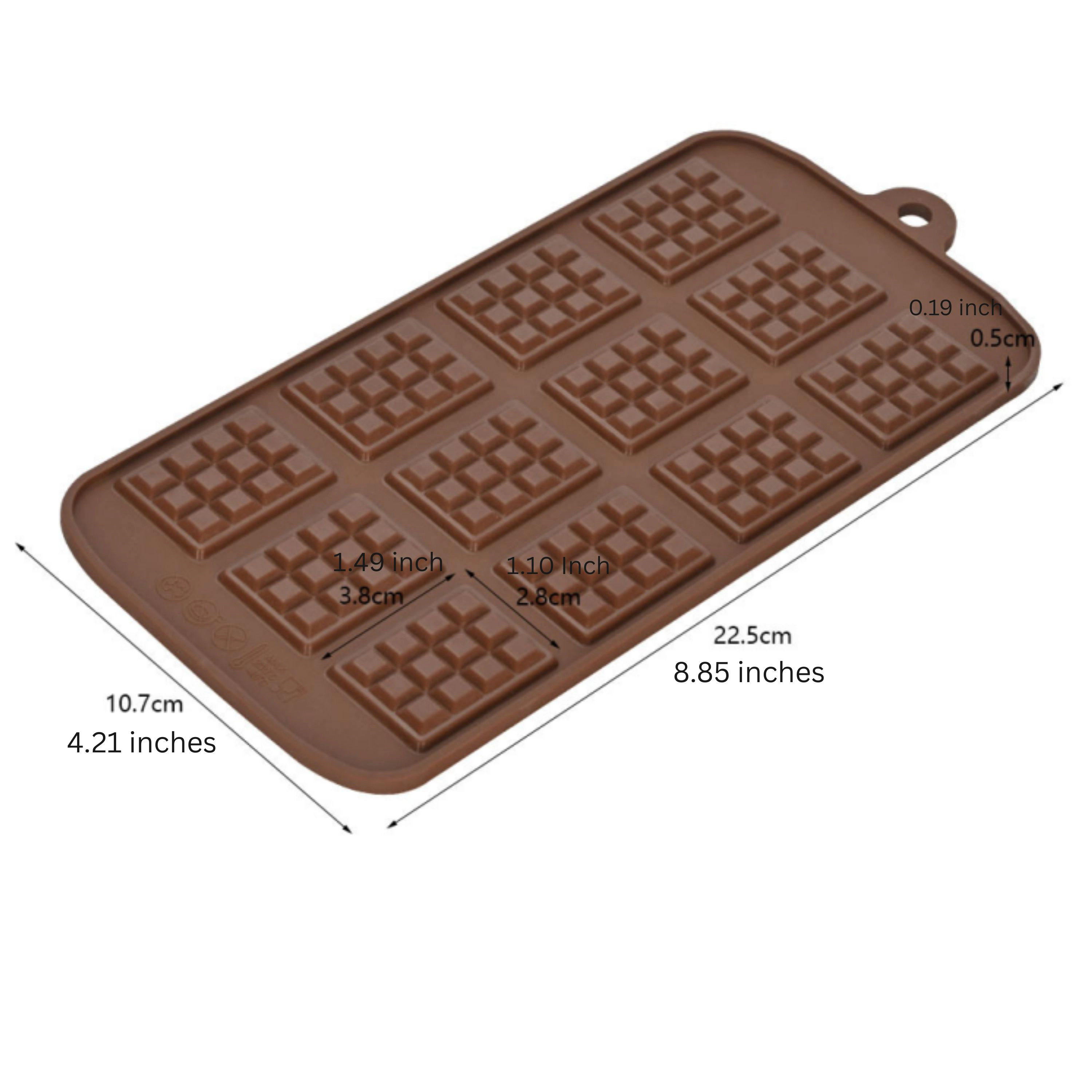 Kitcheniva 4.2 x 8.9 Inch Silicone Mini Chocolate Bar Mold