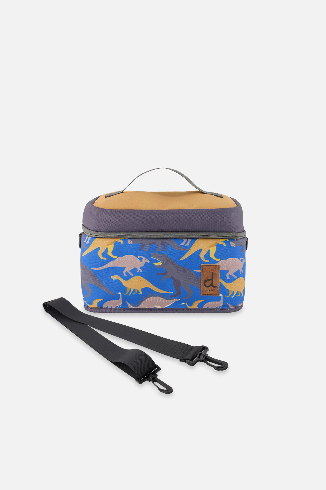 Deux par Boys Insulated Dinosaur Print Lunch Box with Removable Shoulder Strap