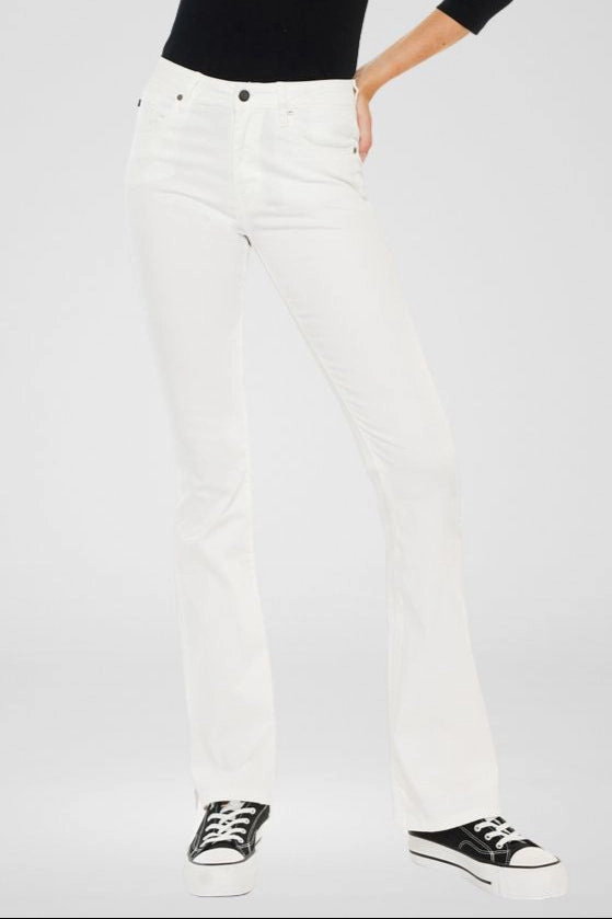 KanCan Women's Essentials High Rise Bootcut Jeans Vanilla