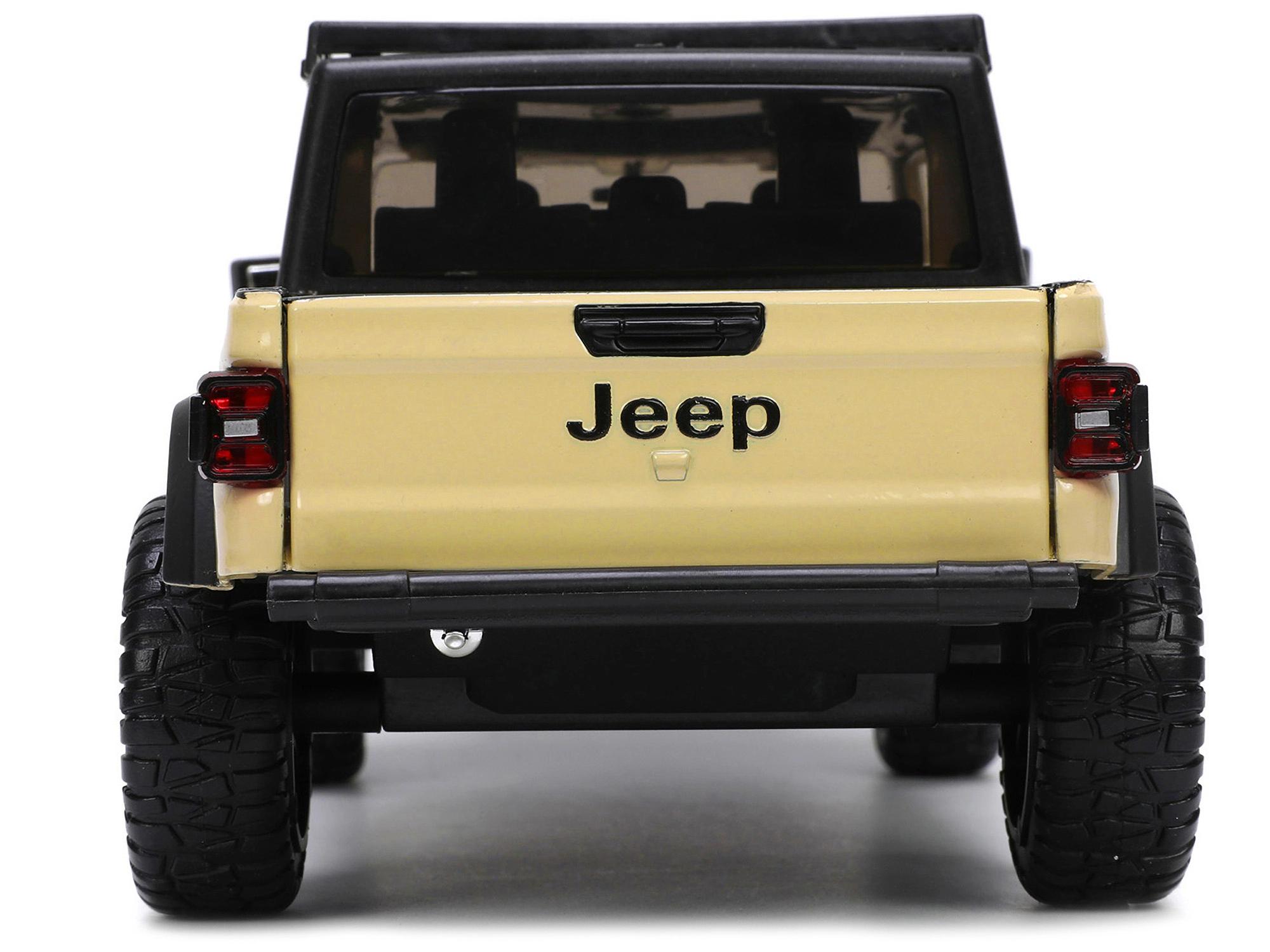 Jada 2020 Jeep Gladiator Rubicon Pickup Truck Cream with Roof Rack with Extra Wheels "Just Trucks" Series 1/24