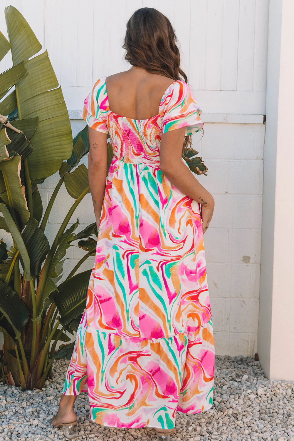 Threaded Pear Women's Avery Smocked Bust Maxi Dress
