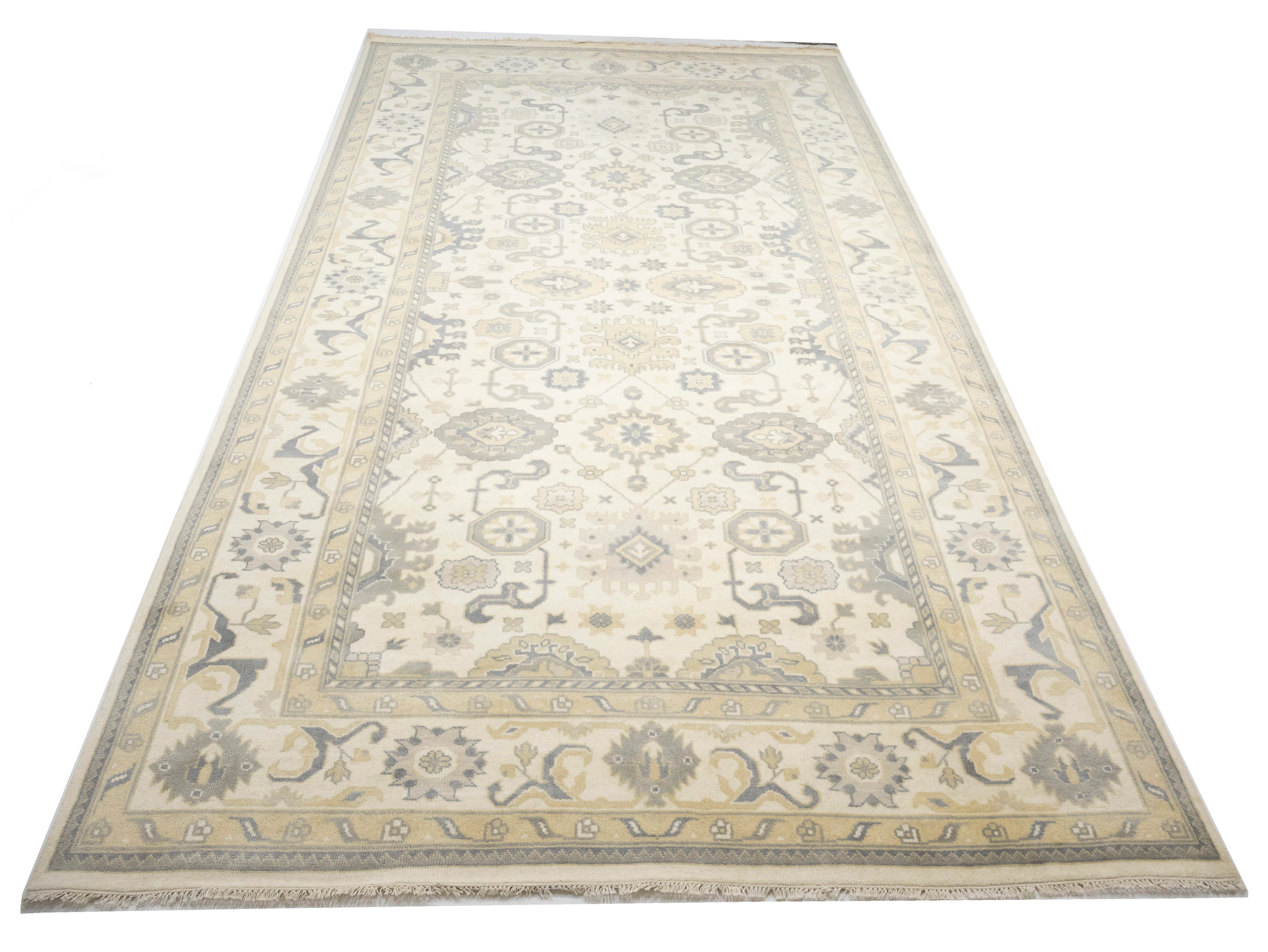 Magic Rugs Cream Floral 10X20 Oushak Chobi Oriental Rug