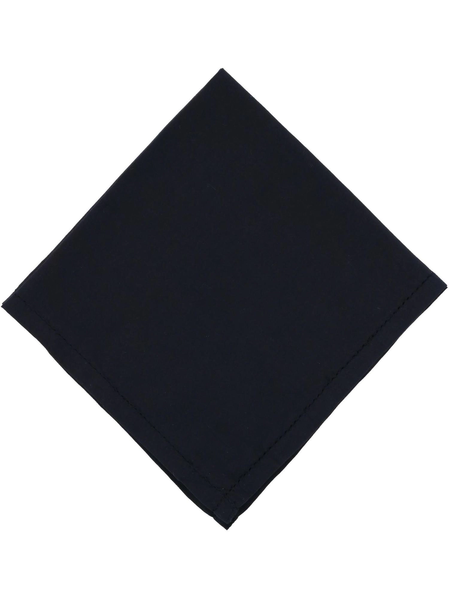 CTM Large Black Hemstitched Handkerchief
