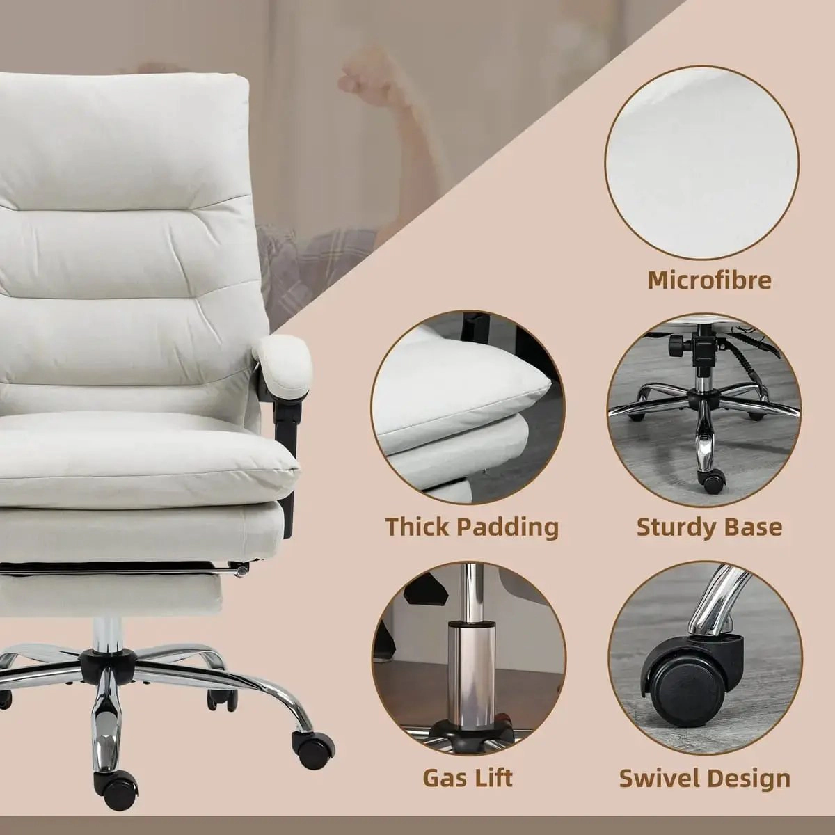 Platinum-Level Office Chairs Ultimate Executive Massage Office Chair with Heated Recline, Footrest