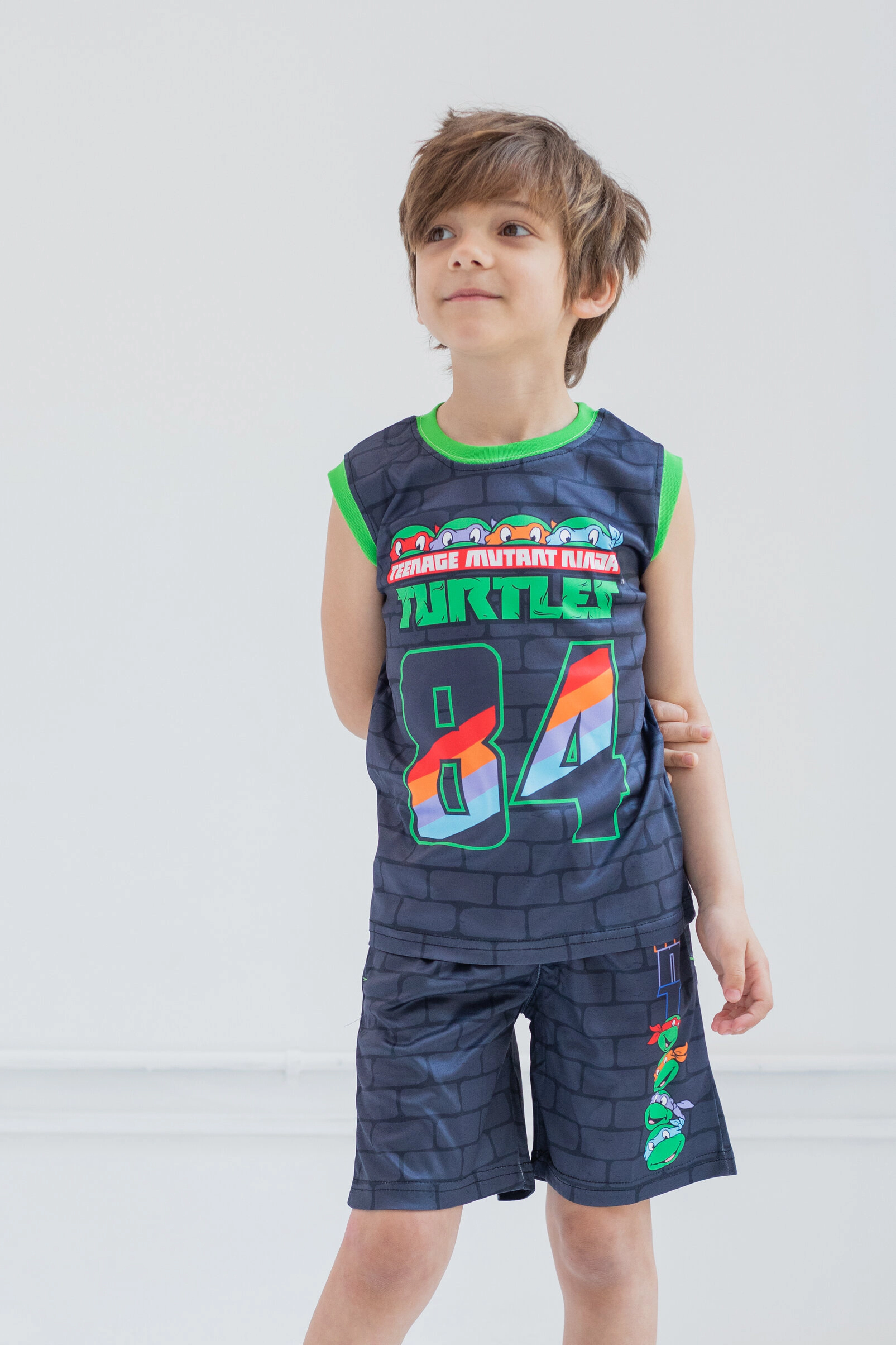 Teenage Mutant Ninja Turtles Boys' Athletic Tee Tank and Shorts Set