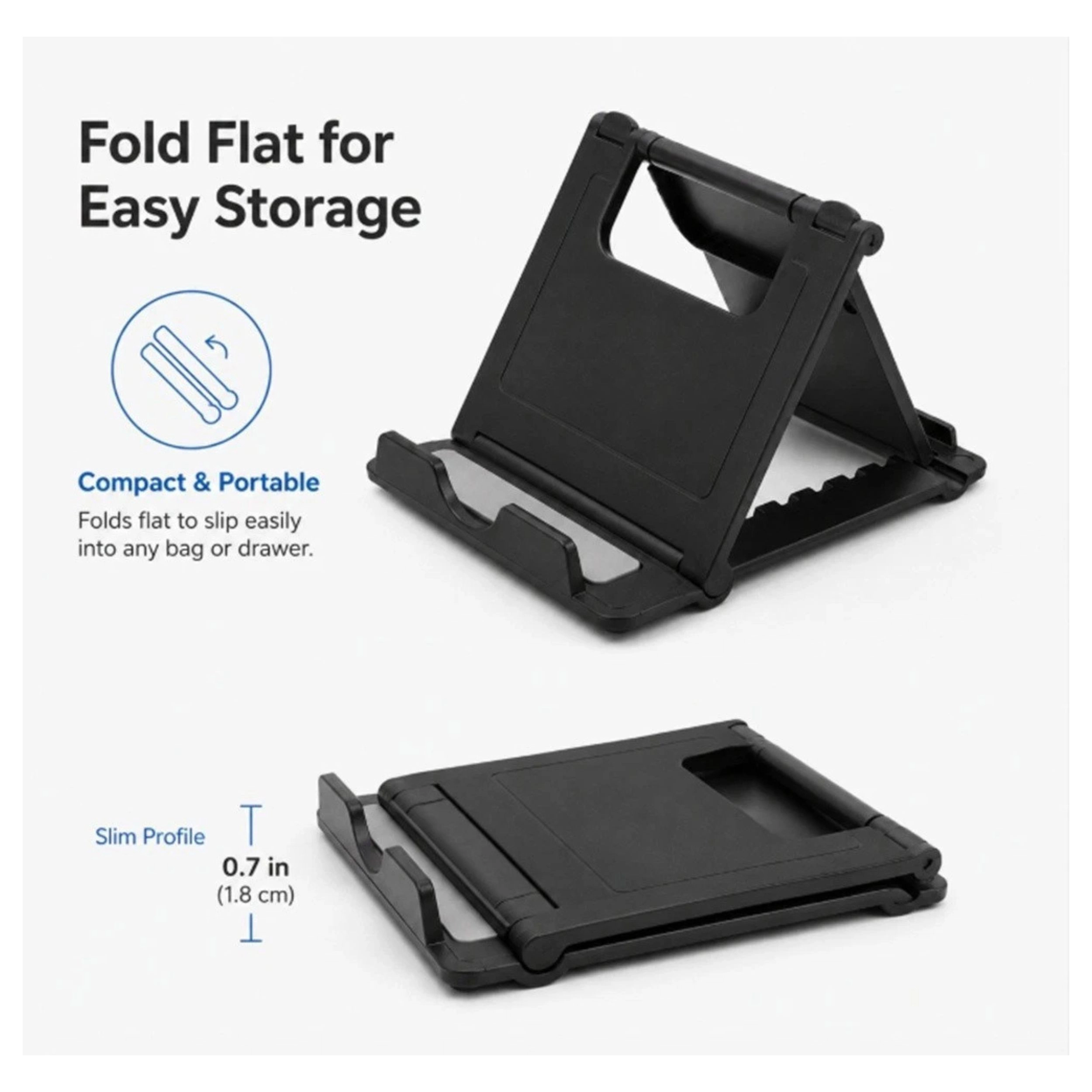 Home Collection Universal Foldable Phone Stand Adjustable Desk Holder Cradle