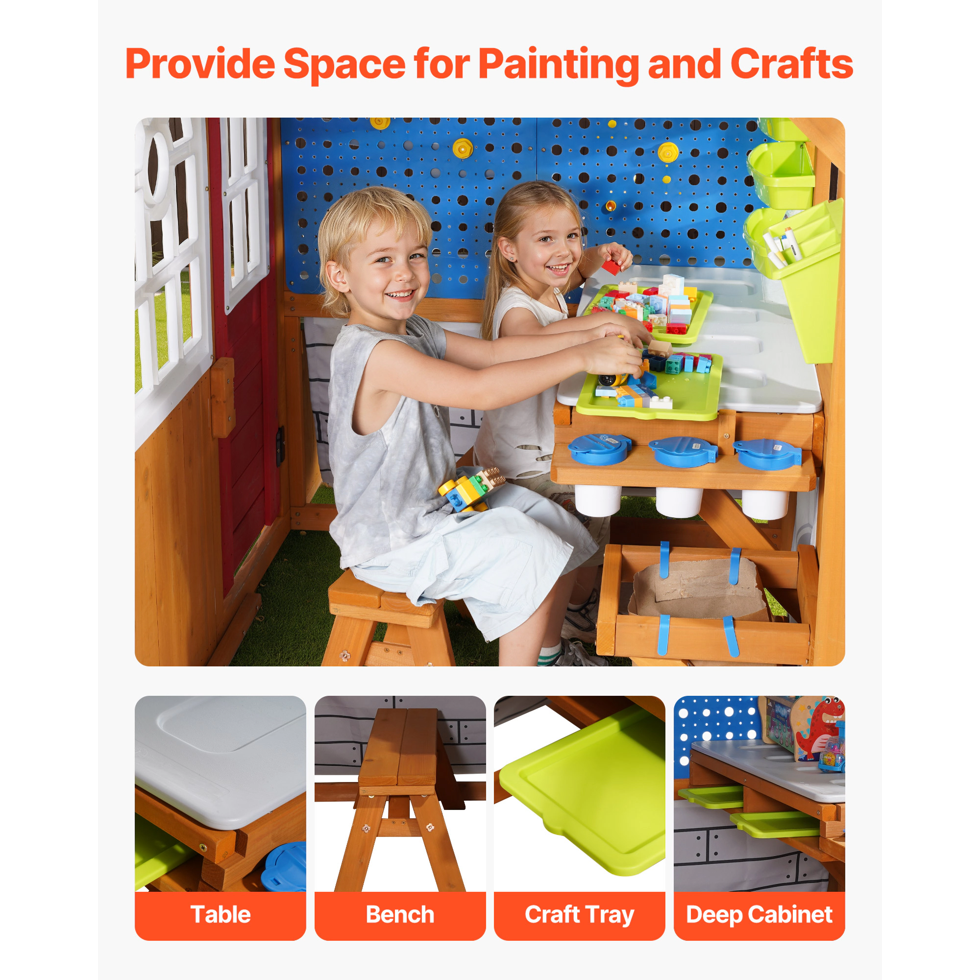 HONGGE Outdoor Playhouse with for Aged