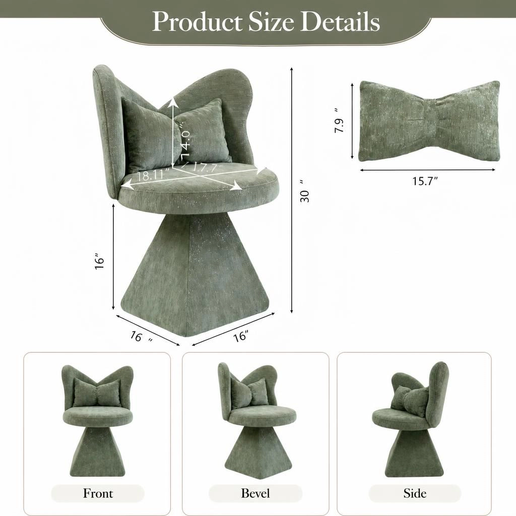 GOODSILO Compact Upholstered Fabric Accent Chair Armless Seating