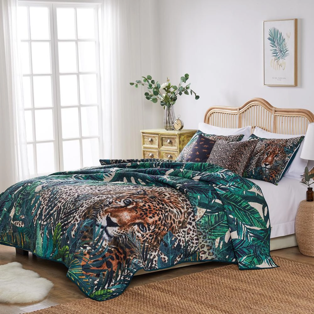 Greenland Home Fashions Barefoot Bungalow Jungle Cat Pillow Sham
