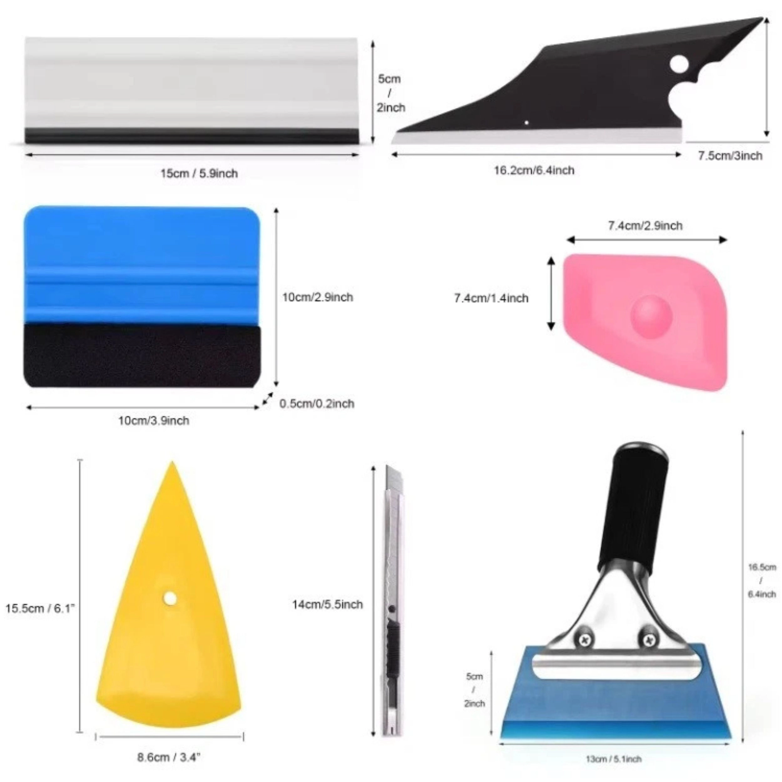 Home Collection Window Tint Tool Kit Car Film Squeegee & Scraper Vinyl Wrap Set