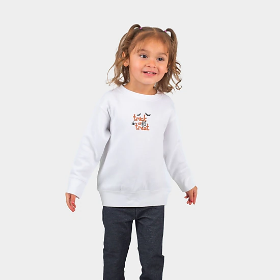 The Juniper Shop - Toddler Graphic Sweatshirt - Embroidered Spiderweb Trick or Treat