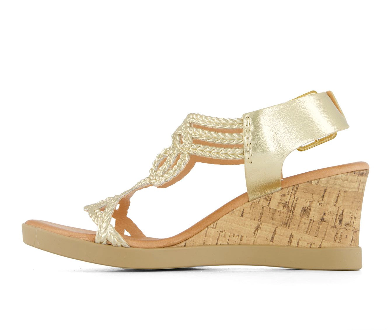 Andrea Womens Wedge Casual Comfort Ankle Strap Sandals