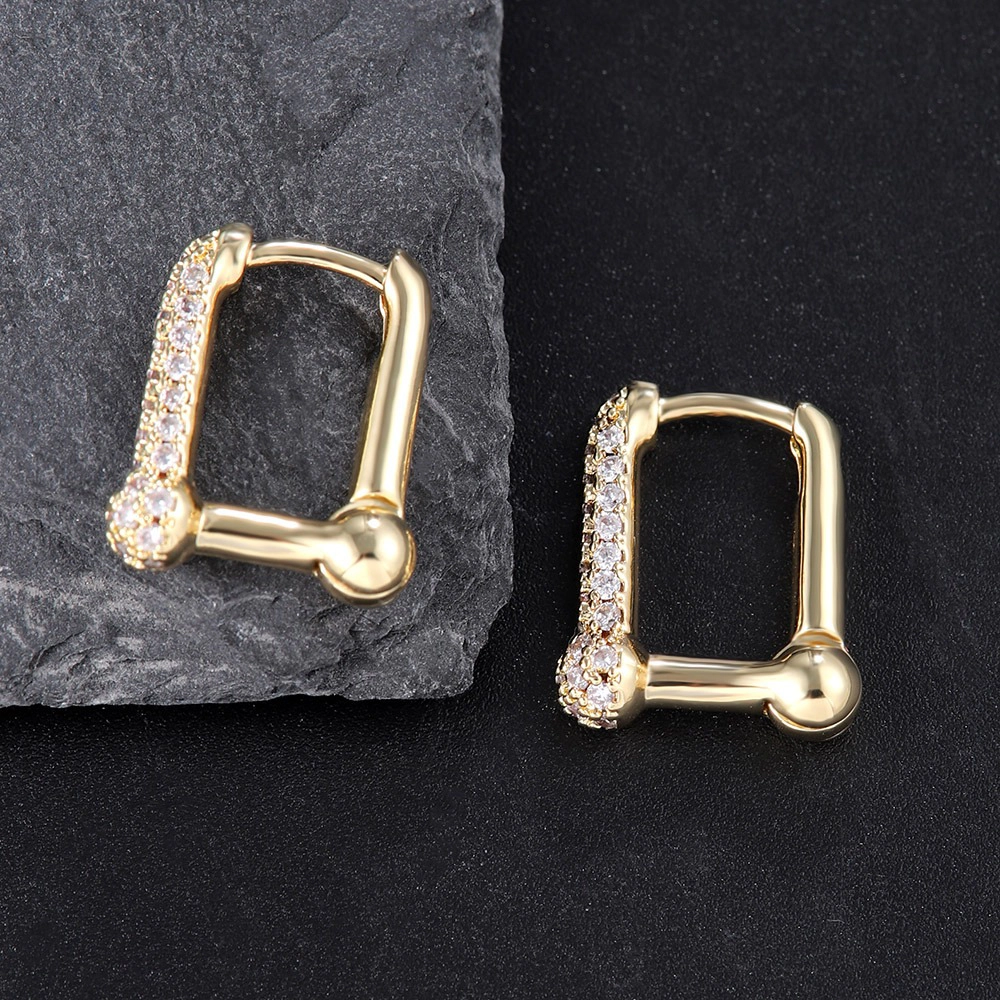 U-Shape Huggie Hoop Earrings for Women