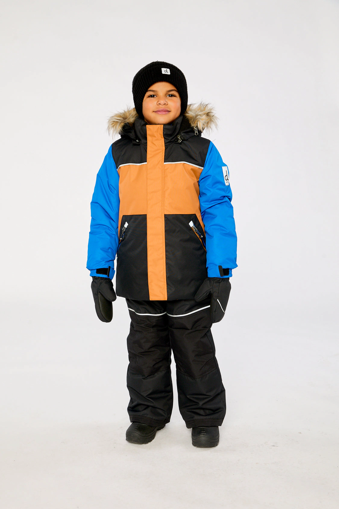 Deux par Boys Colorblock Two Piece Discover Snowsuit with Hooded Jacket and Snow Pants