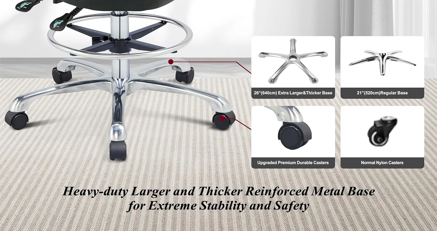 Platinum-Level Office Chairs Ergonomic Saddle Stool Chair, Swivel Hydraulic Tilt