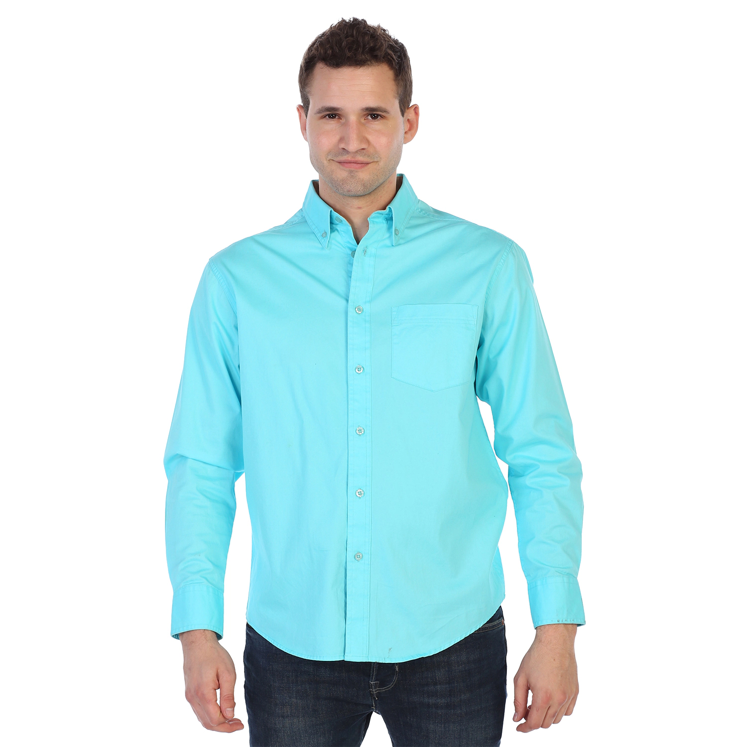 Gioberti Men's 100% Cotton Long Sleeve Casual Twill Oxford Shirt
