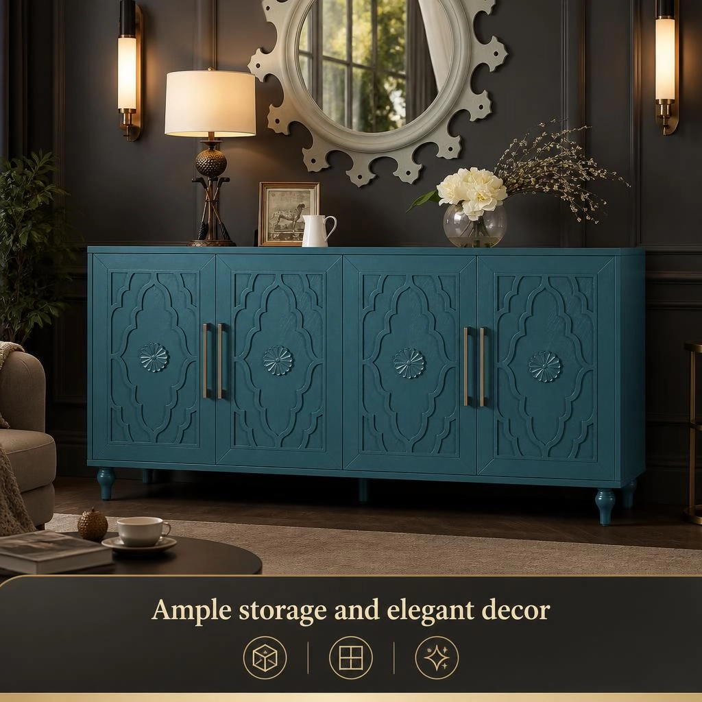 GOODSILO 63" MDF Freestanding Home Storage Cabinet