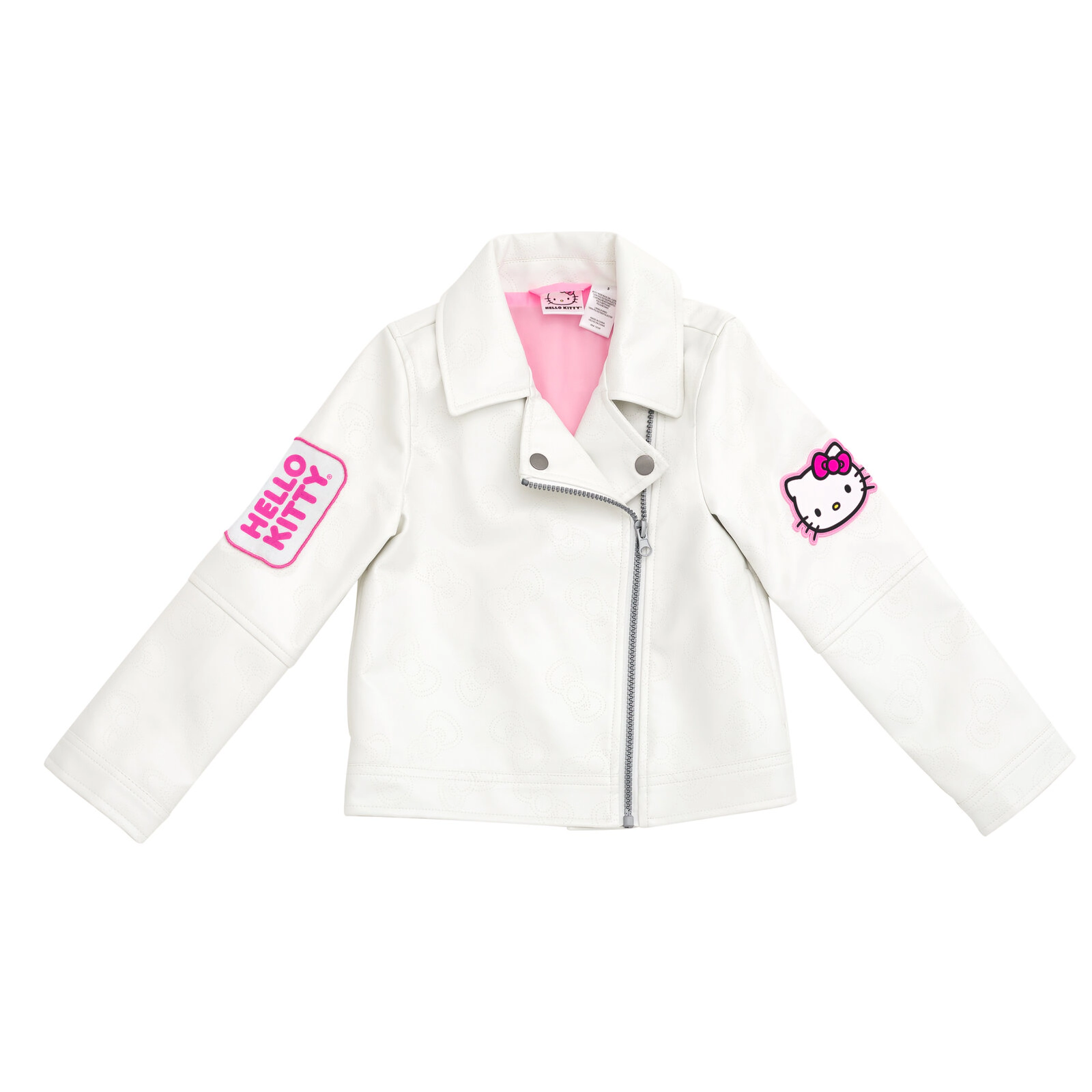 Hello Kitty Girls' Zip-Up Leather Jacket