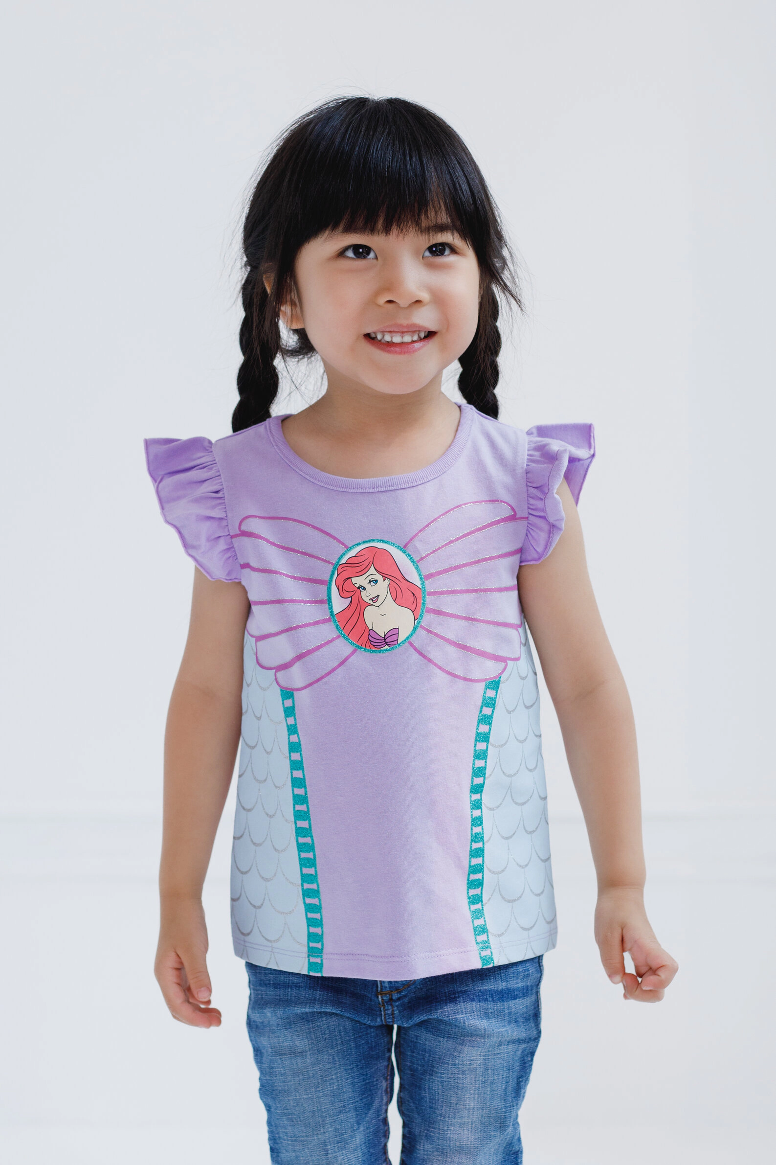 Disney Girls' 2-Pack Short Sleeve T-Shirts
