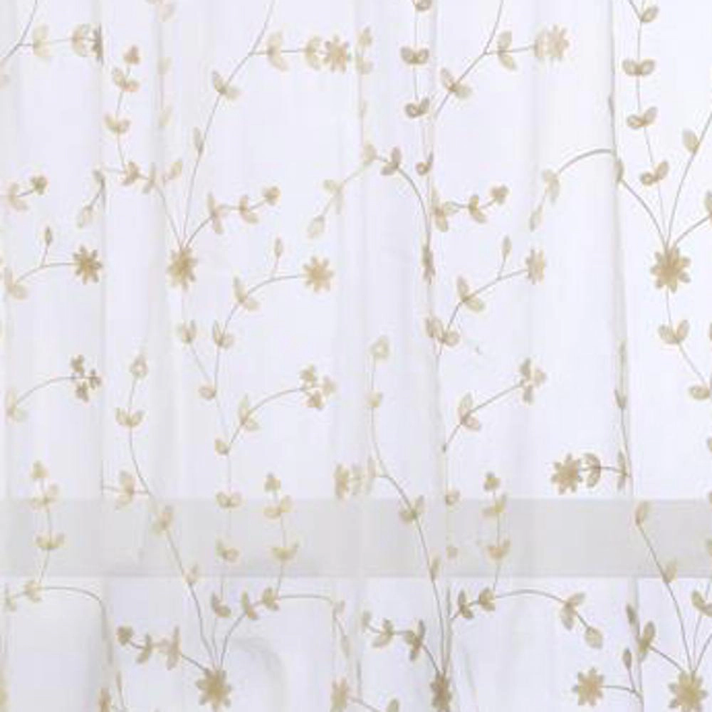 Commonwealth Habitat Grandeur Deep Scalloped Embroidery Balloon Curtain 52x63 Offwhite