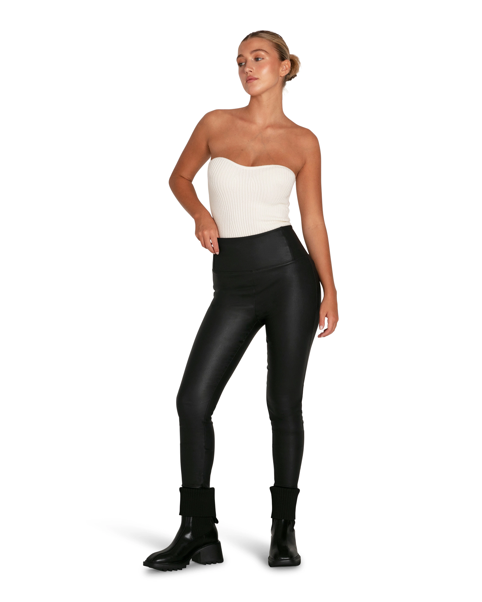 Belle & Bloom Womens City Slicker Coated Legging