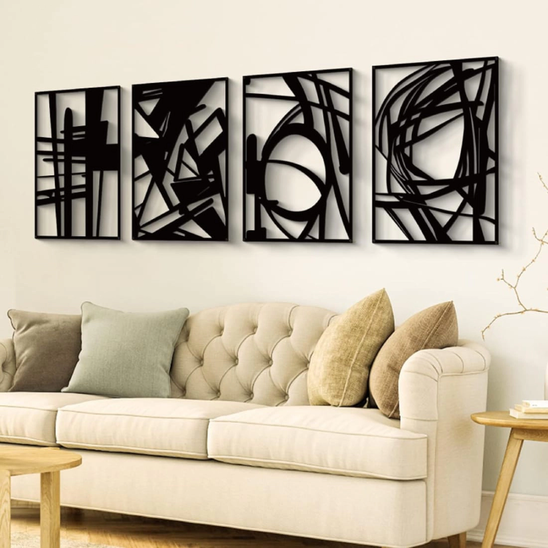 Living Hubss Minimalist Abstract Metal Wall Art