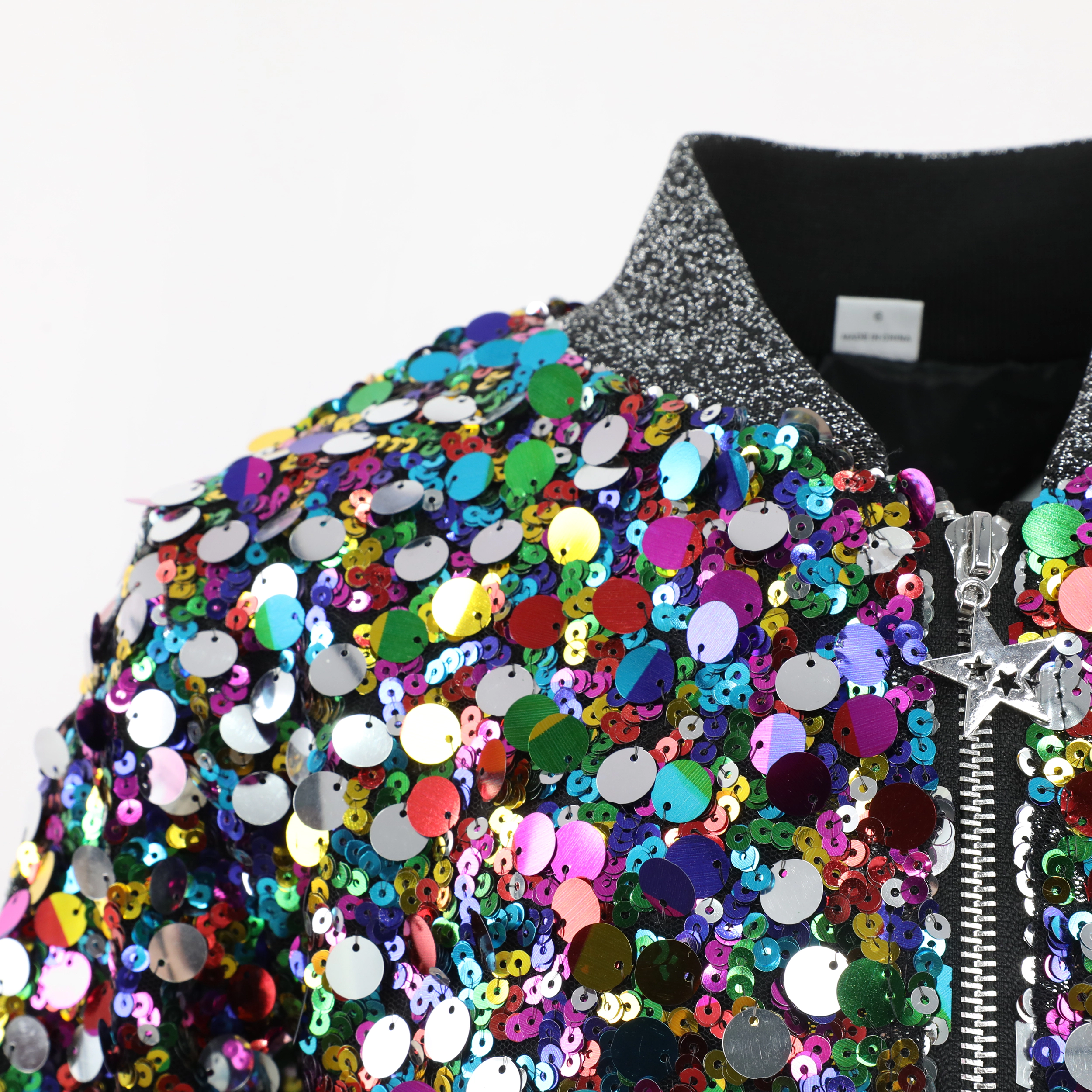 2Bunnies Girls' Cosmic Radiance Sequin Holiday Party Bomber Jacket