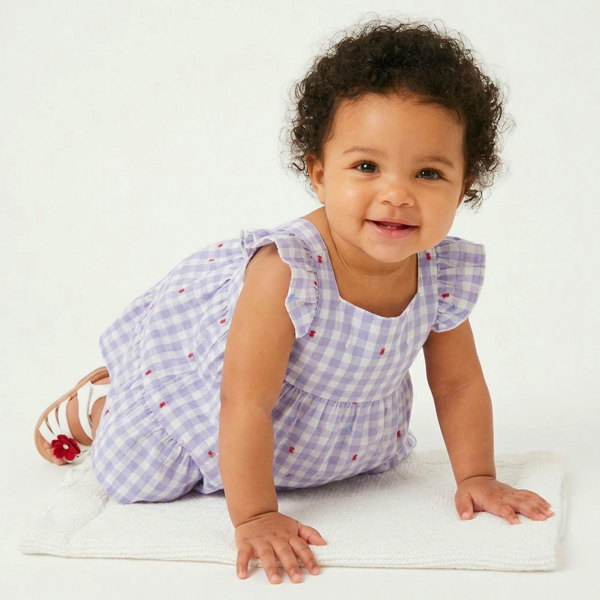 Rockets of Awesome Gingham Dress For Baby Girls