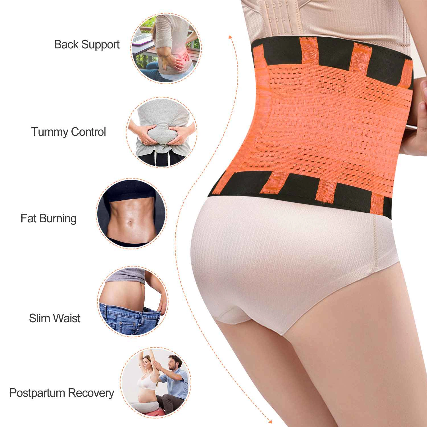 GBruno U-Shaped Waist Trimmer Belt