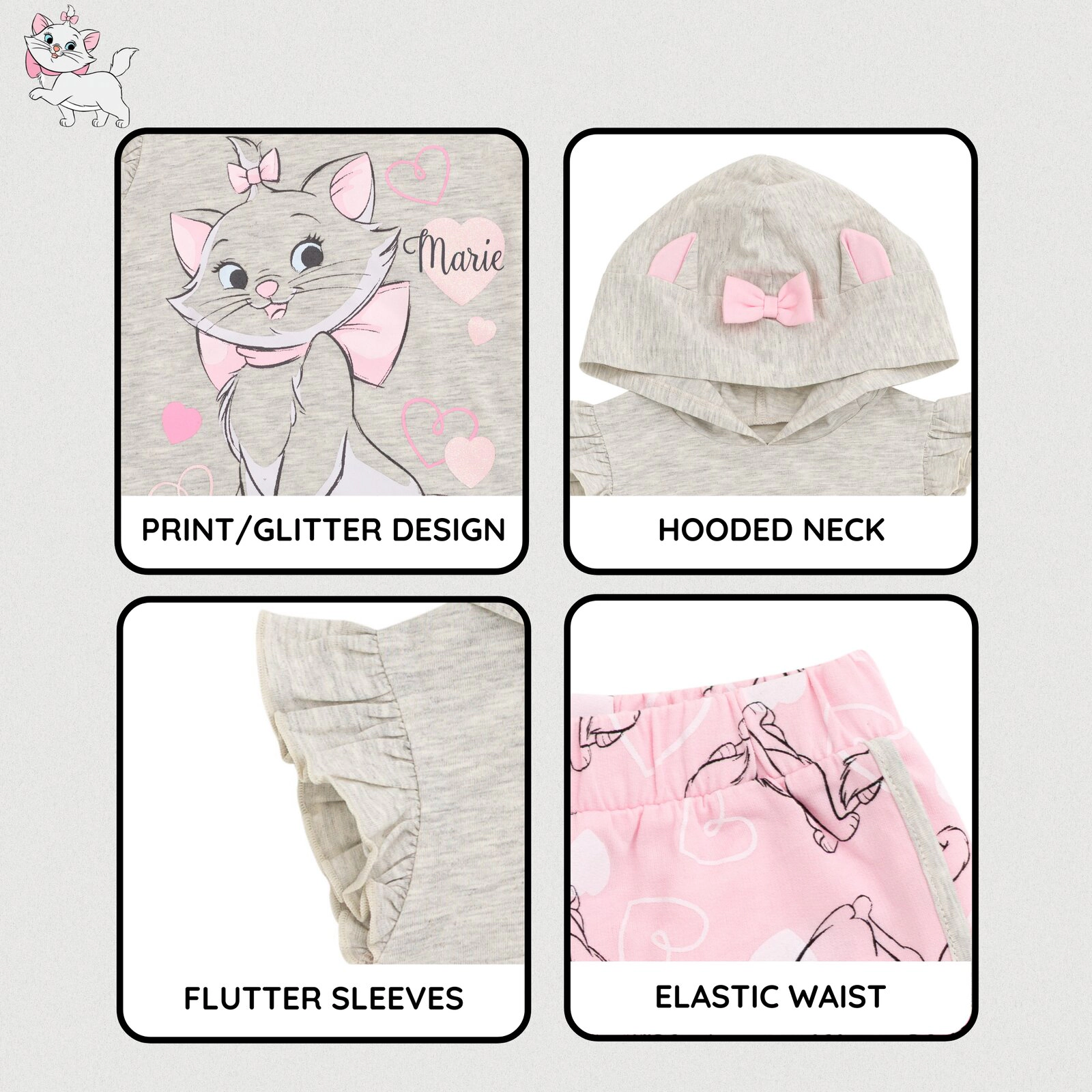 Disney Girls' Cosplay 2-Piece Hooded Tank and Shorts Set