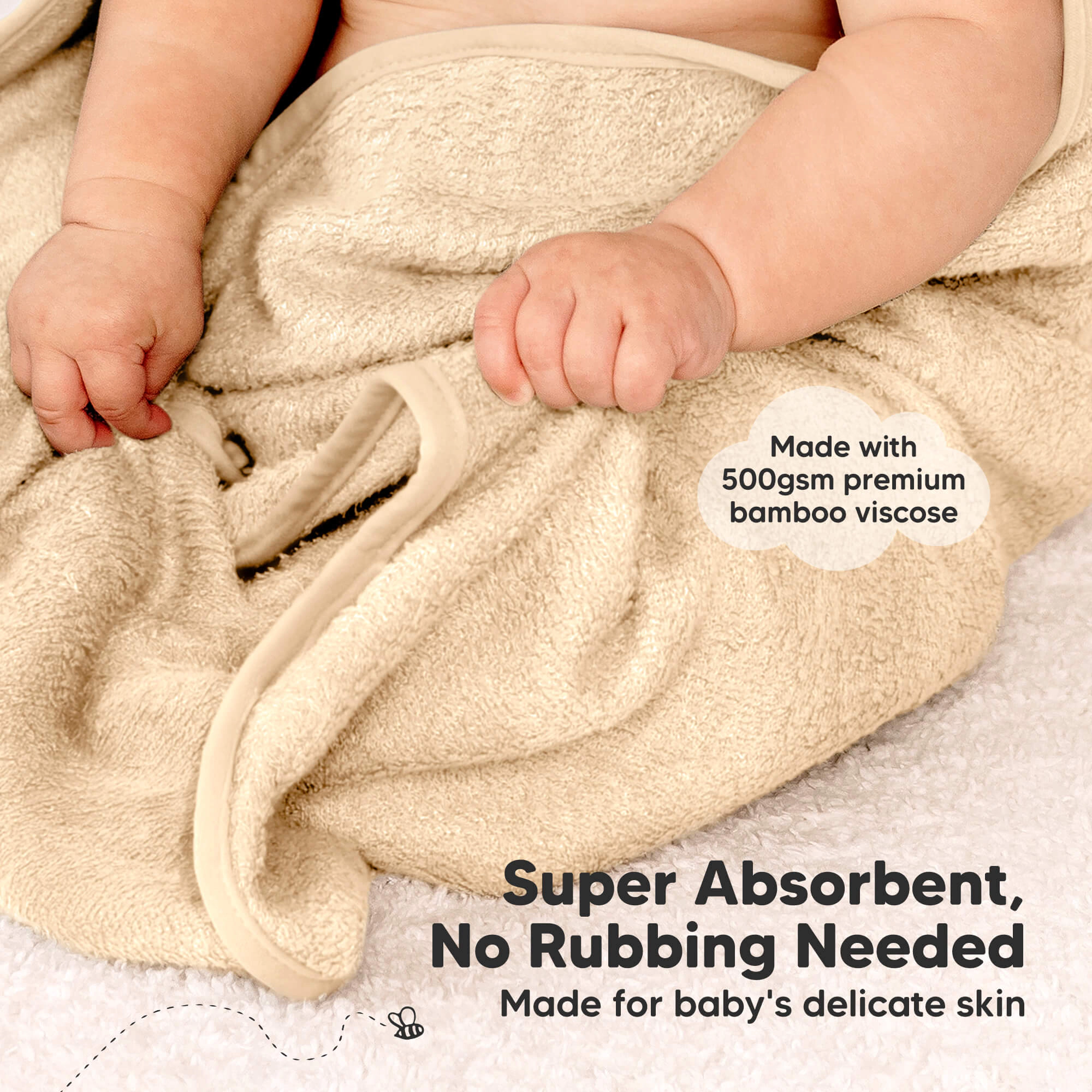 KeaBabies 2-Pack Snuggle Hooded Towels