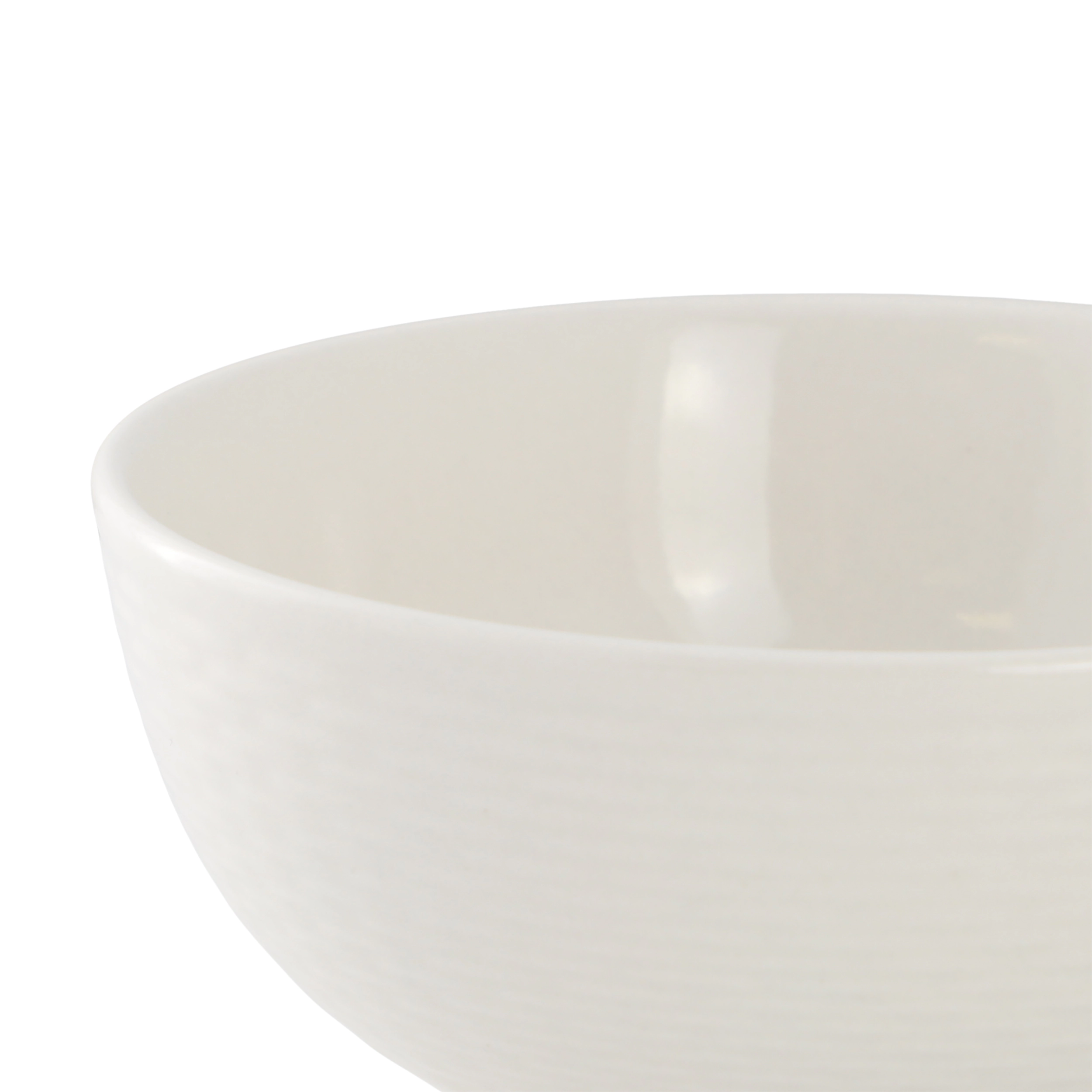 Elama Ophelia 6 Piece Stoneware Cereal Bowl Set in White