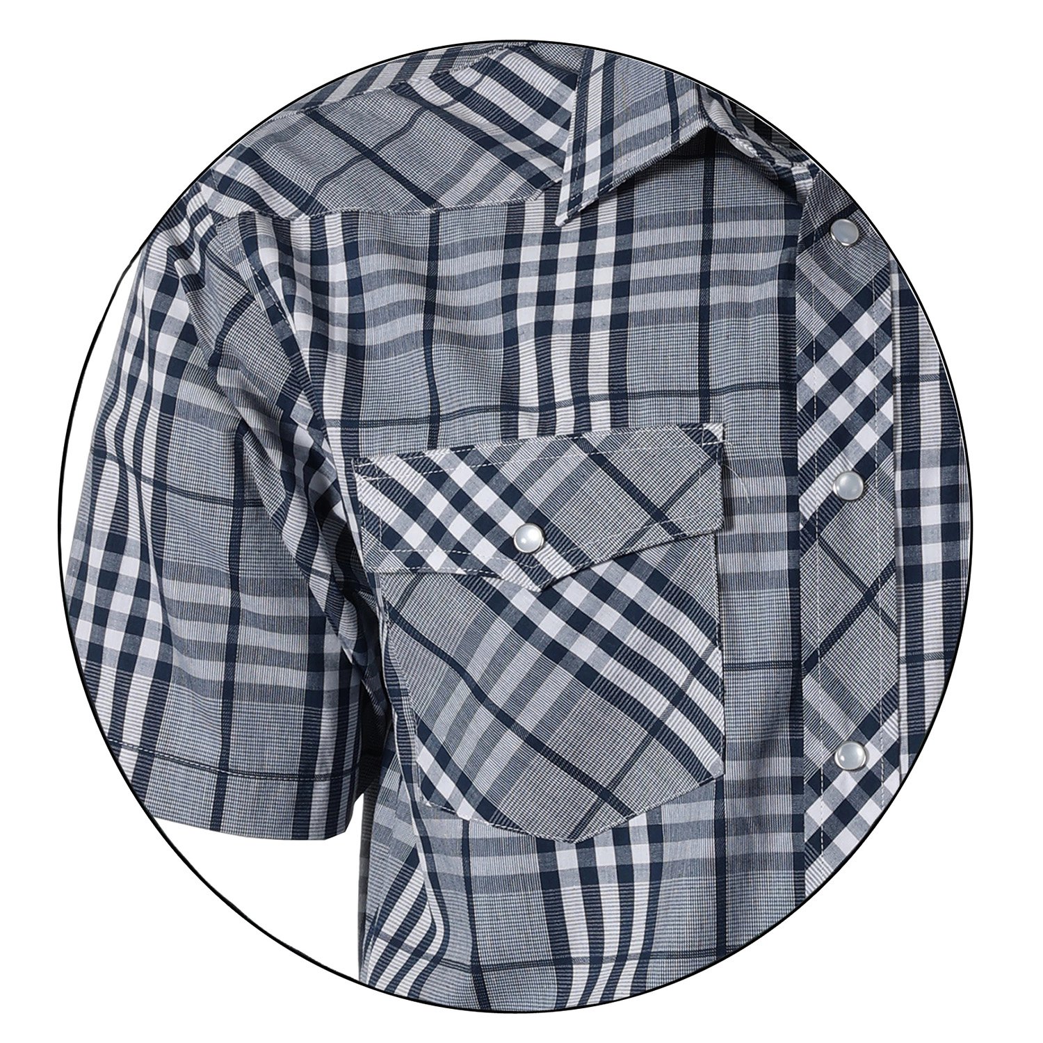 Gioberti Men's Western Cowboy Short Sleeve Shirt with Snap Buttons
