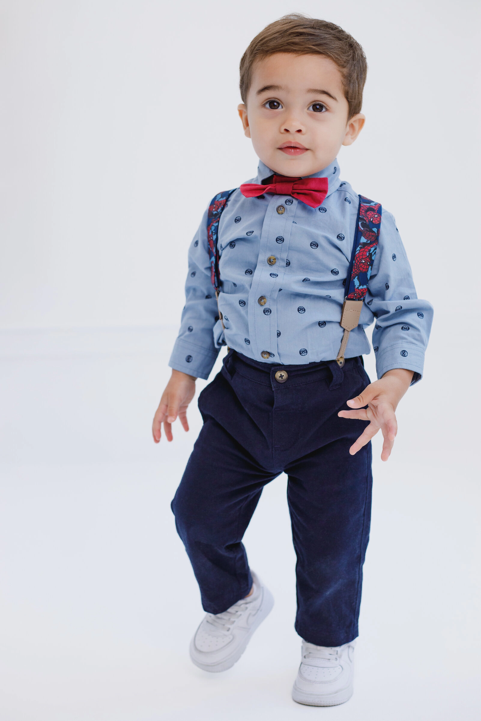 Marvel Spider-Man Boys' Button-Down Shirt and Pants Set