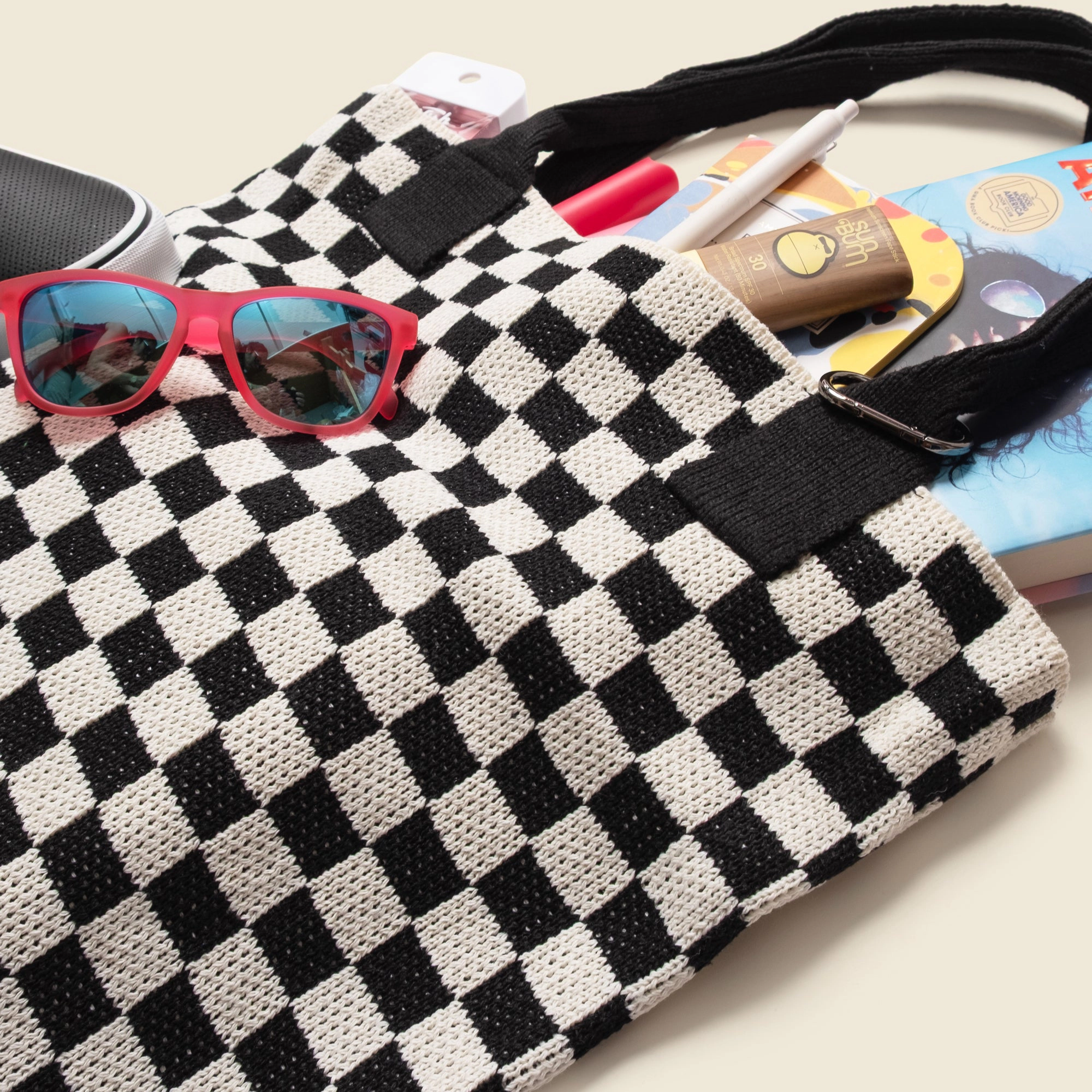 Casupo Checkered Sweater Tote Bag