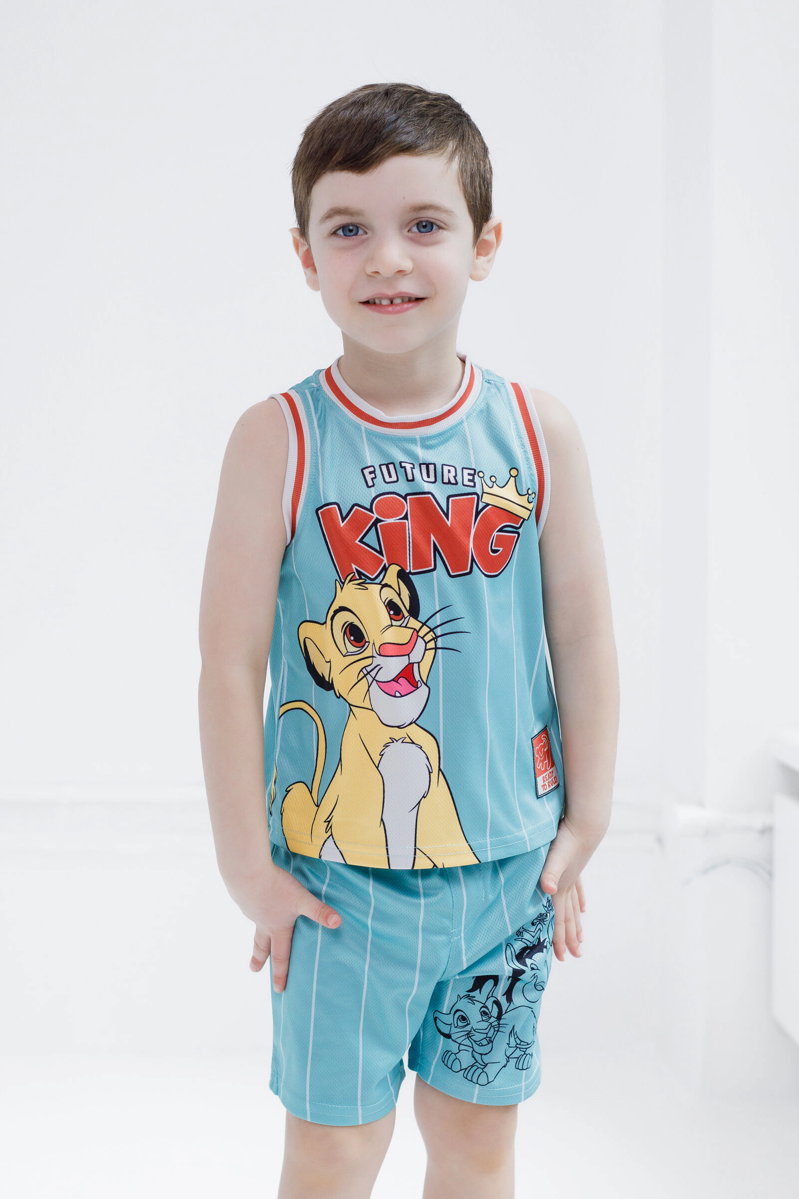 Disney Boys' Athletic 2-Piece Basketball Jersey and Shorts Set