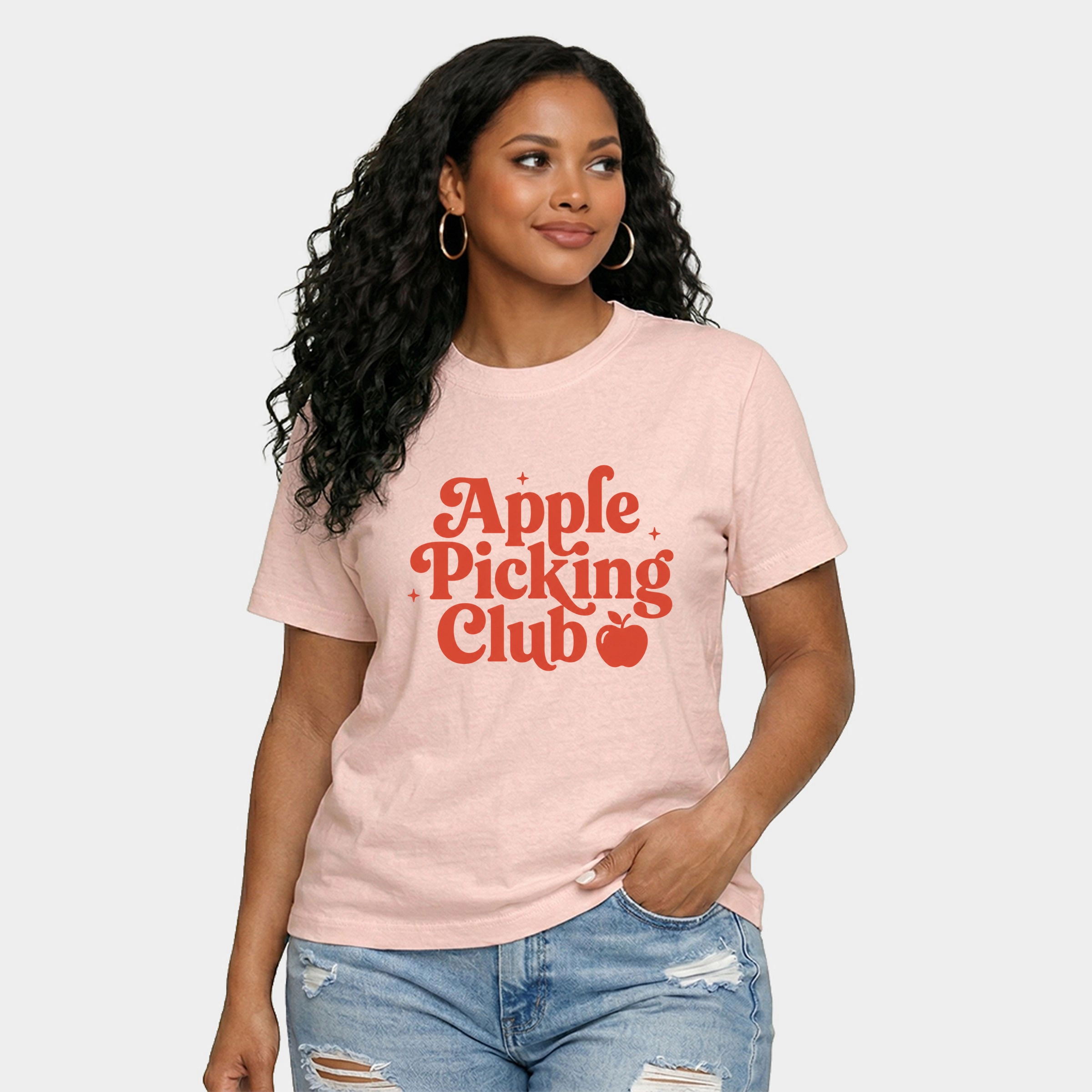 Simply Sage Market - Women's Relaxed Boxy Tee Apple Picking Club Stars