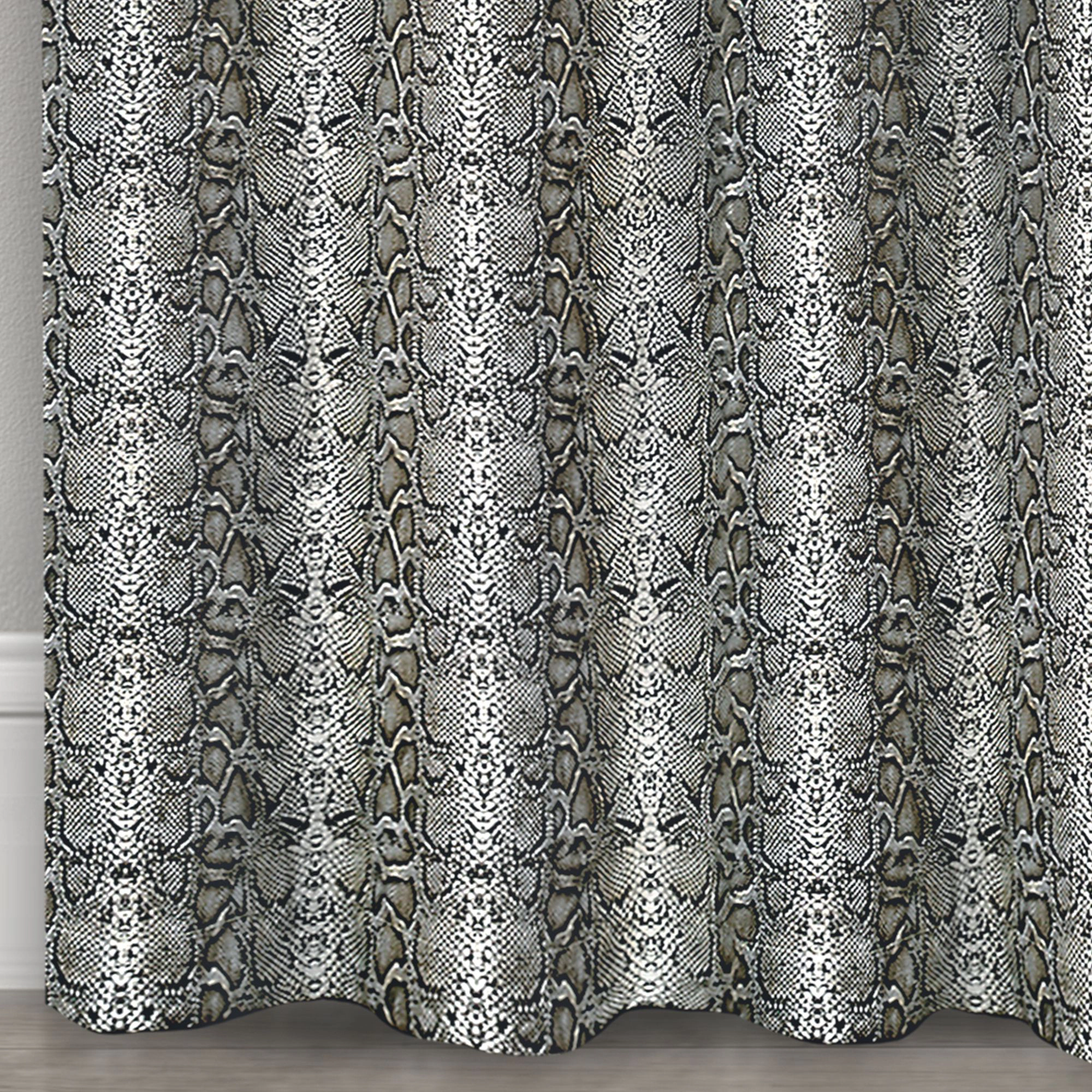 Kate Aurora Safari Living 2 Piece Python Room Darkening Grommet Top Curtain Panels