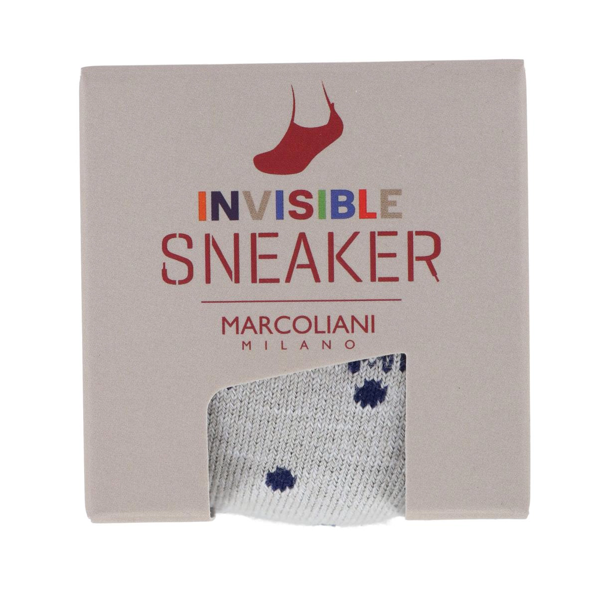 Marcoliani Men's Cushioned Polka Dot Invisible Sneaker Sock (1 Pair)