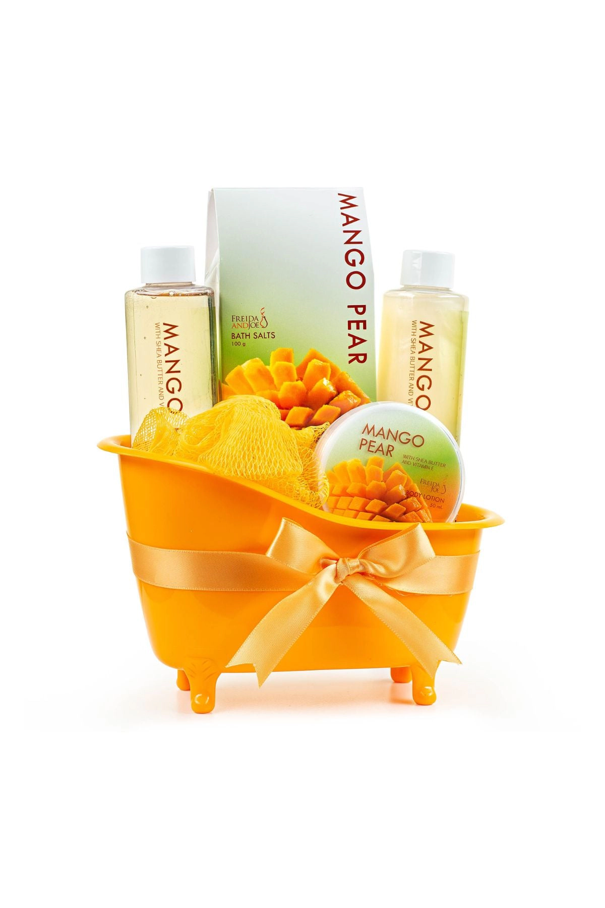 Freida and Joe  Women  Bath & Body Tropical Mango Pear Spa Gift Set In A Tub Basket