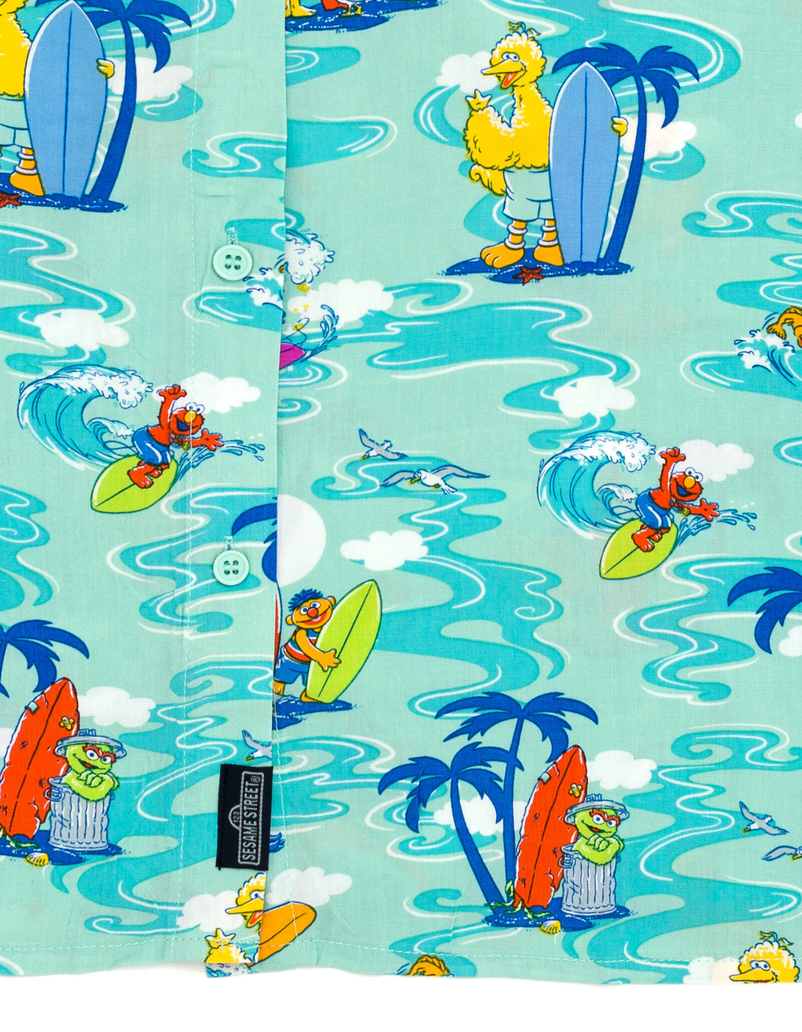 Sesame Street Matching Family Hawaiian Short Sleeve Button-Down Shirt