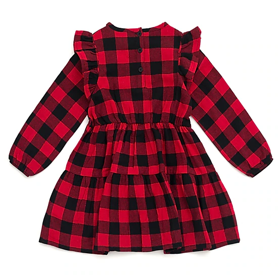 Disney Minnie Mouse Girls' Holiday Long Sleeve Dress