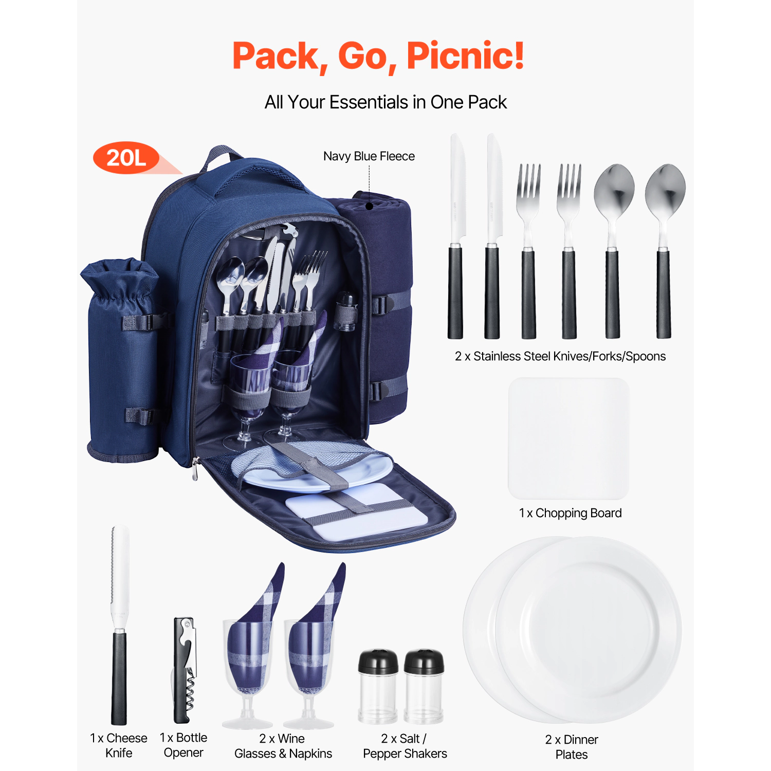 HONGGE Picnic Backpack Beach Bag with Insulated Cooler Compartment Detachable Bottle/Wine Holder
