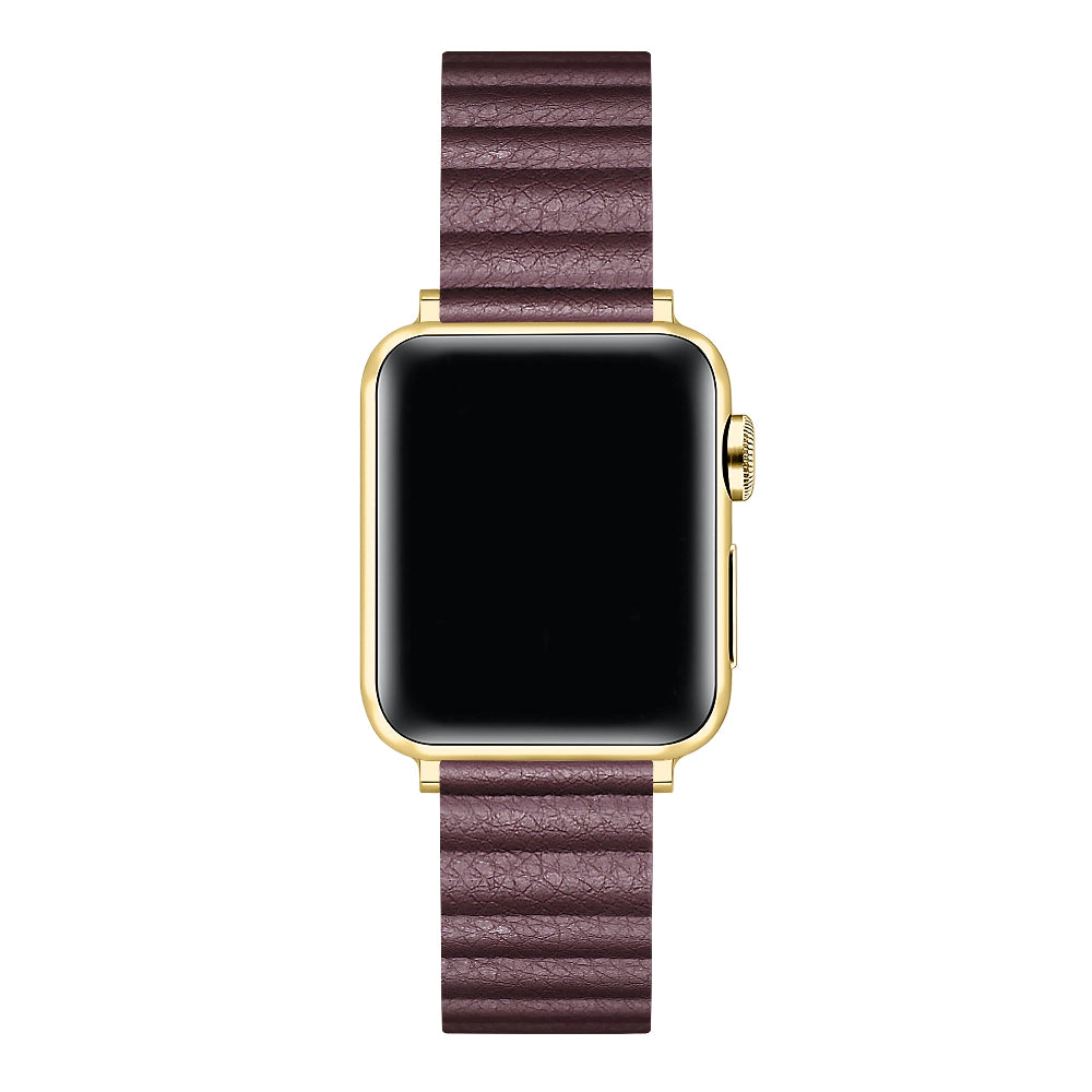 Posh Tech Unisex Dakota Magnetic Leather Band for Apple Watch